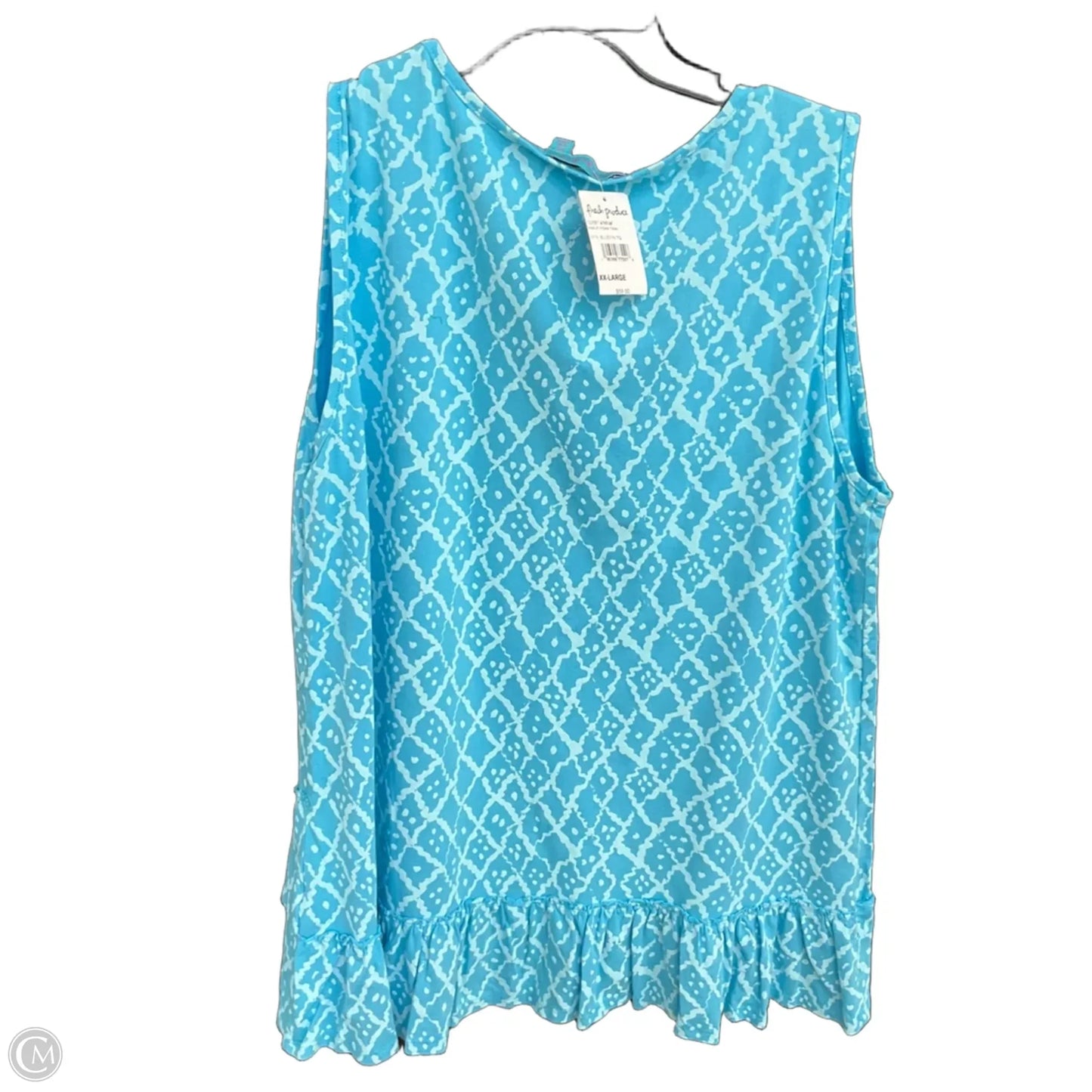 Top Sleeveless By Fresh Produce In Teal, Size: Xxl