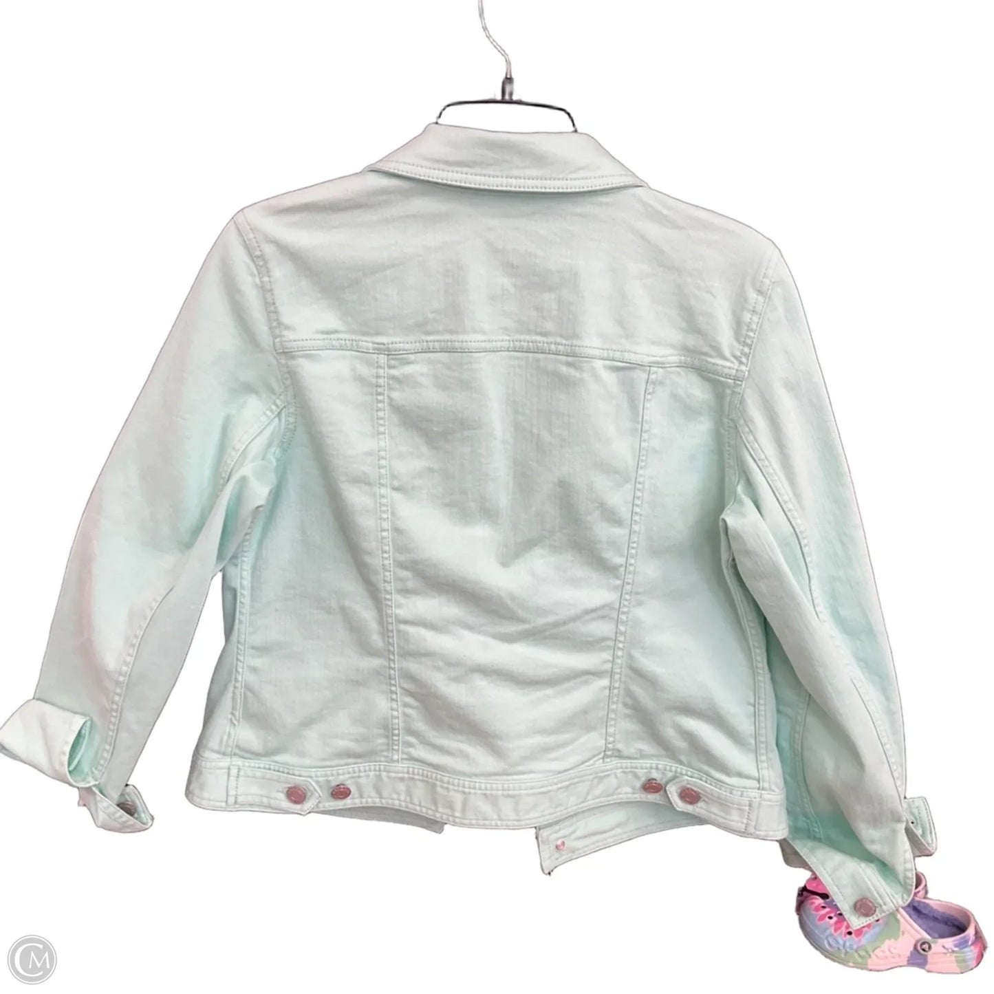 Jacket Denim By Talbots In Teal, Size: M