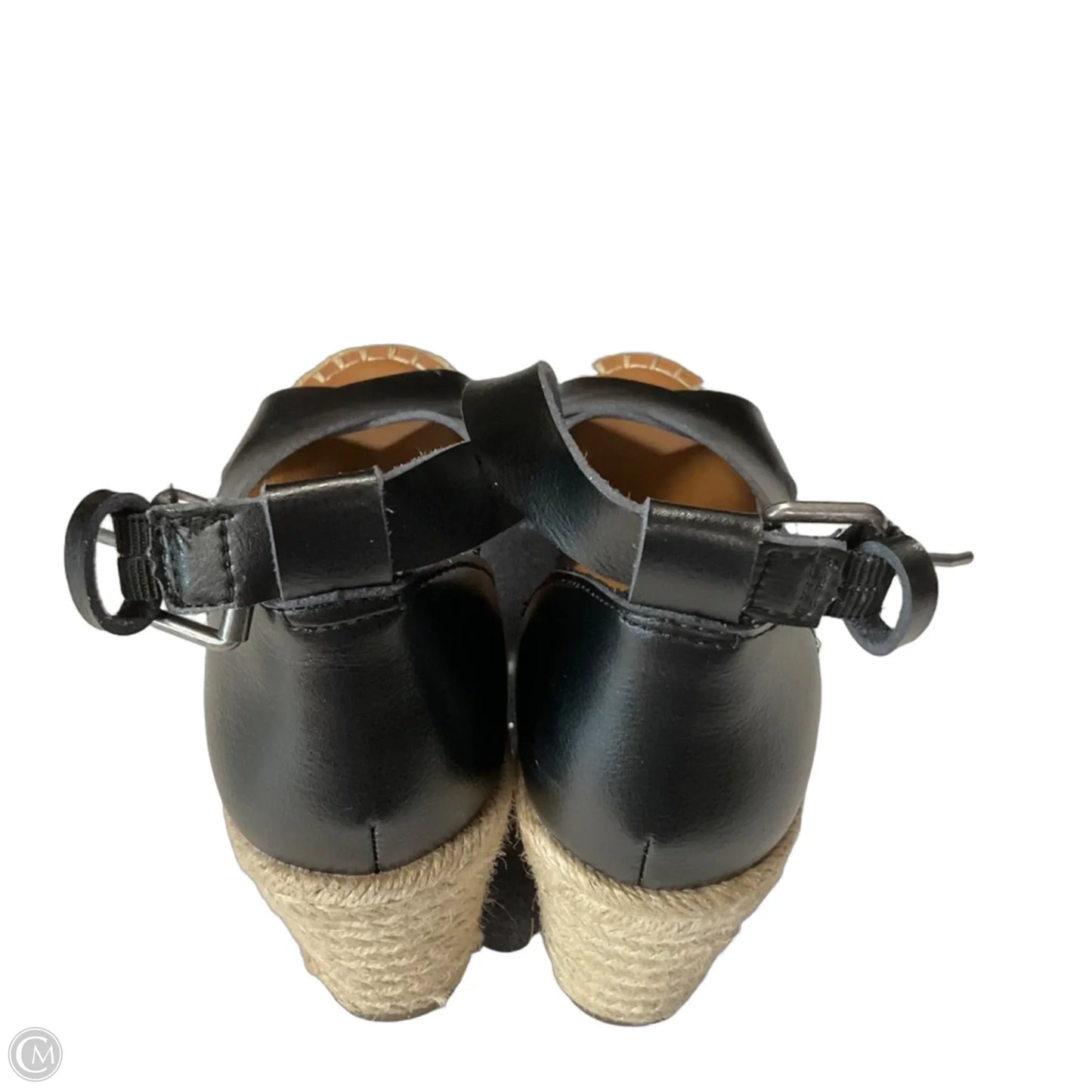Sandals Heels Wedge By Universal Thread In Black, Size: 7.5