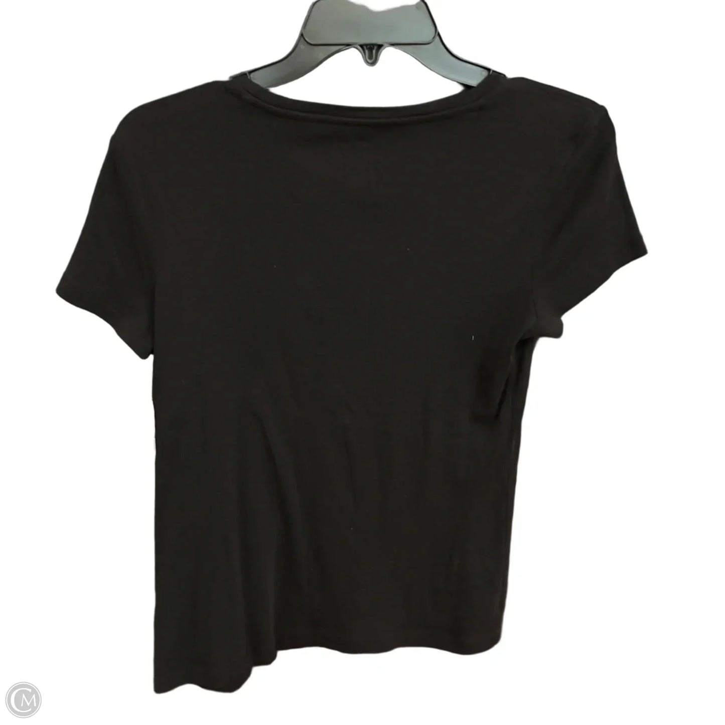 Top Short Sleeve Basic By Talbots In Black, Size: Sp
