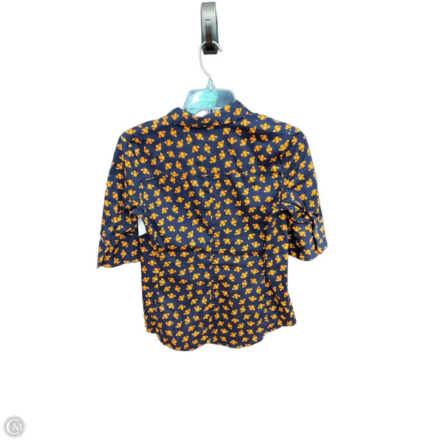 Blouse Short Sleeve By New York And Co In Navy, Size: S