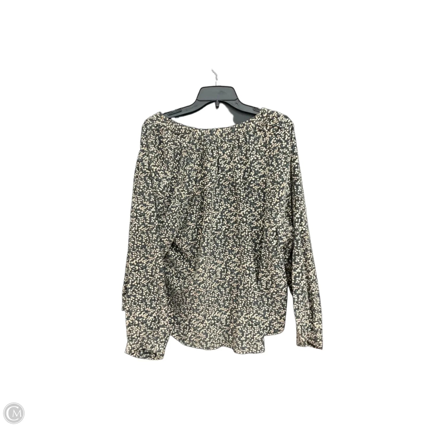 Blouse Long Sleeve By Universal Thread In Green, Size: 1x