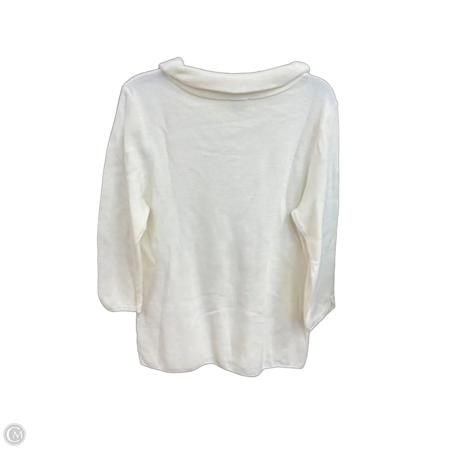 Top Long Sleeve By Talbots In Cream, Size: L