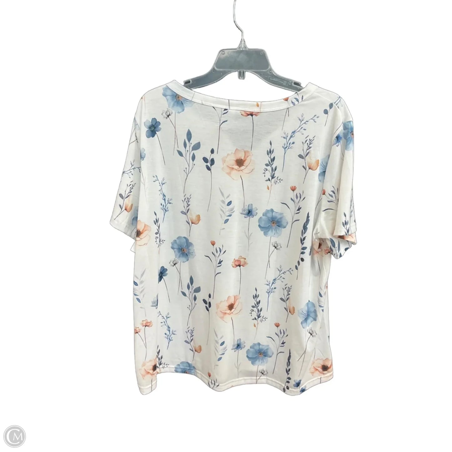 Top Short Sleeve By Clothes Mentor In White, Size: 2x