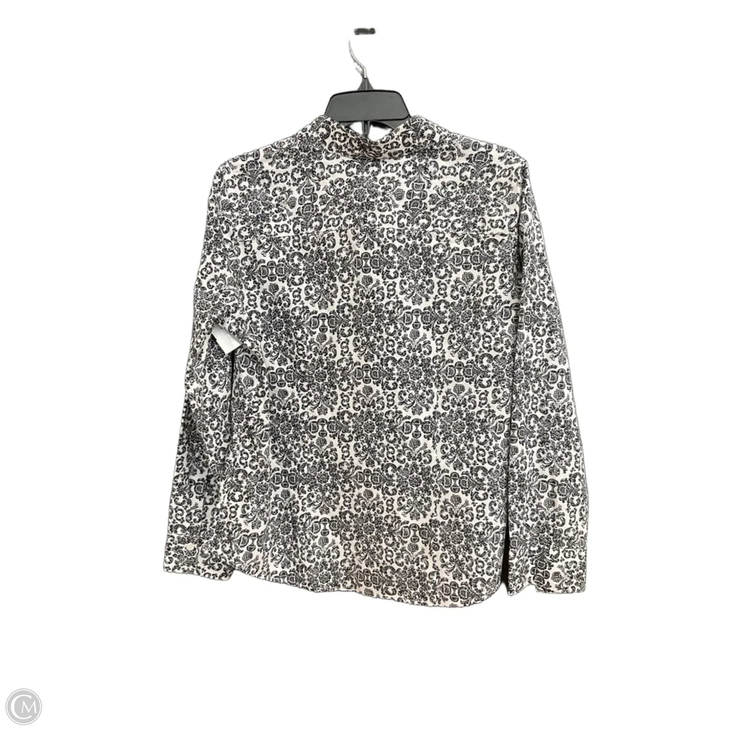 Blouse Long Sleeve By Chicos In White, Size: L