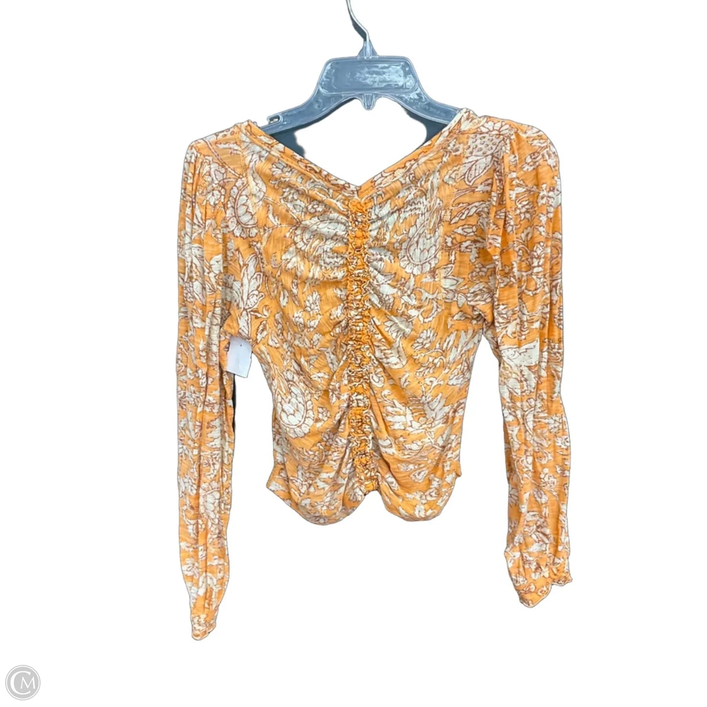 Top Long Sleeve By Free People In Orange, Size: S