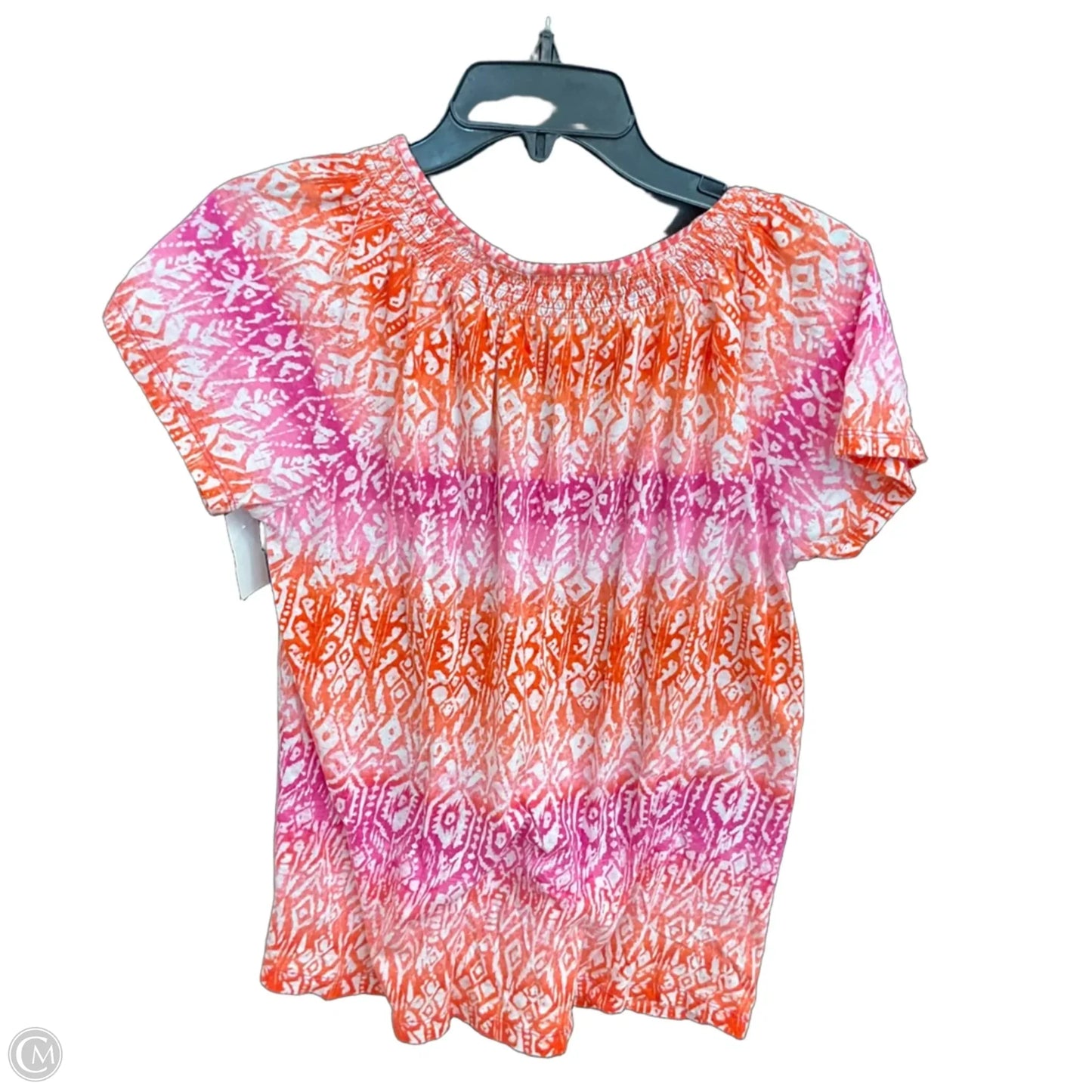 Top Short Sleeve By Lauren By Ralph Lauren In Orange, Size: Xl