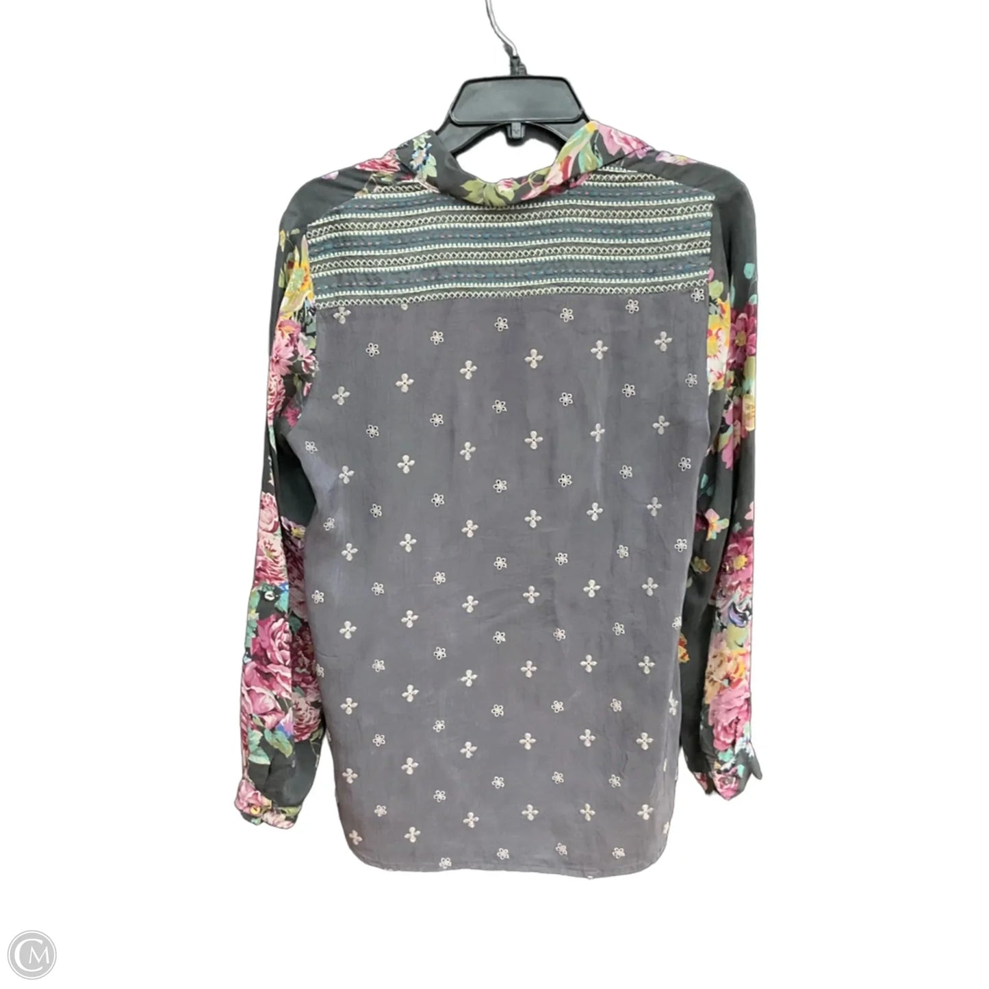 Blouse Long Sleeve By Johnny Was In Floral Print, Size: Xs