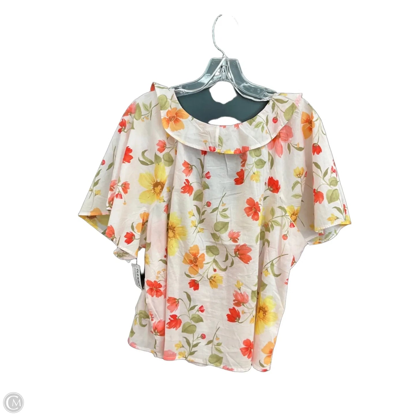 Top Short Sleeve By Old Navy In Floral Print, Size: Xl
