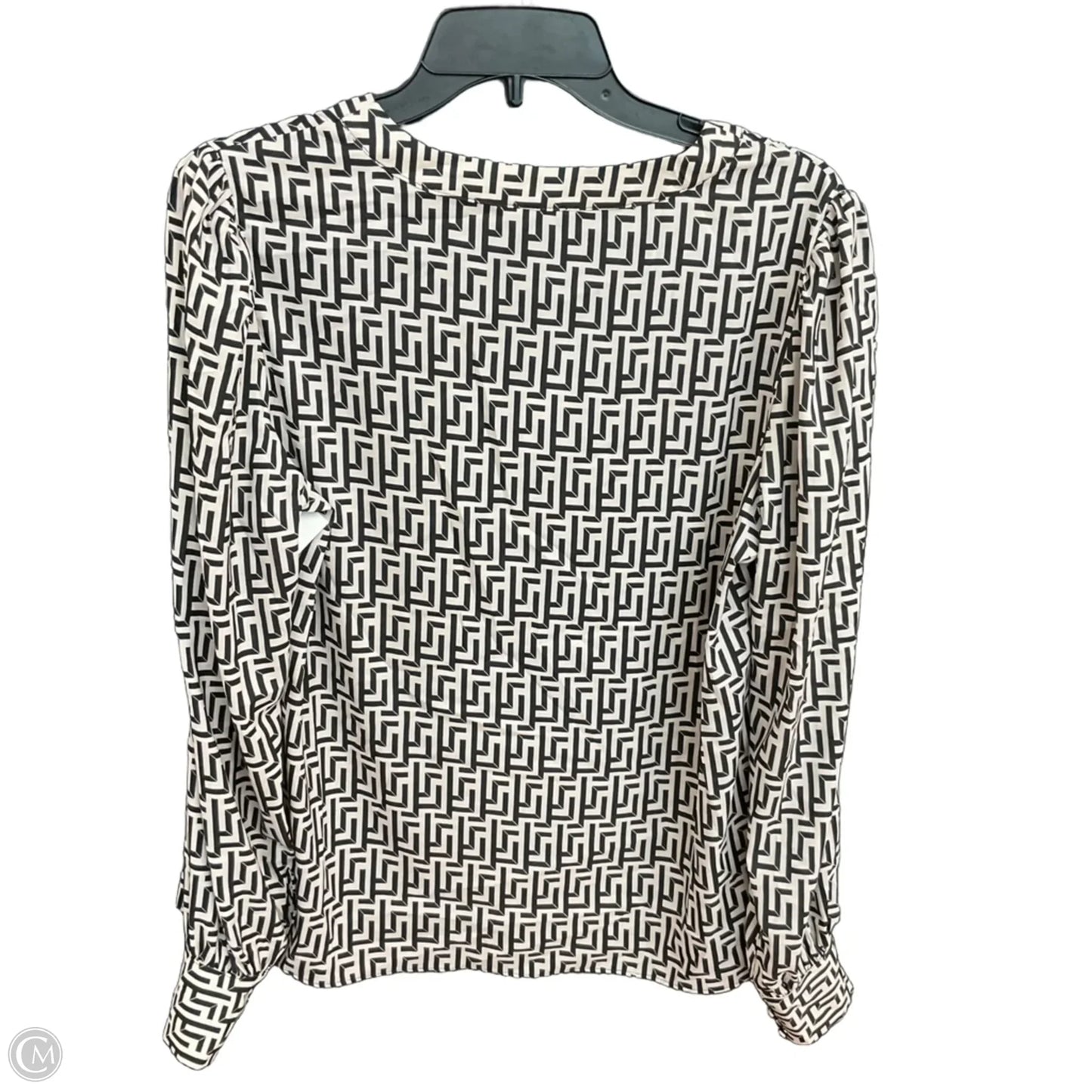 Top Long Sleeve By Express In Geometric Pattern, Size: M
