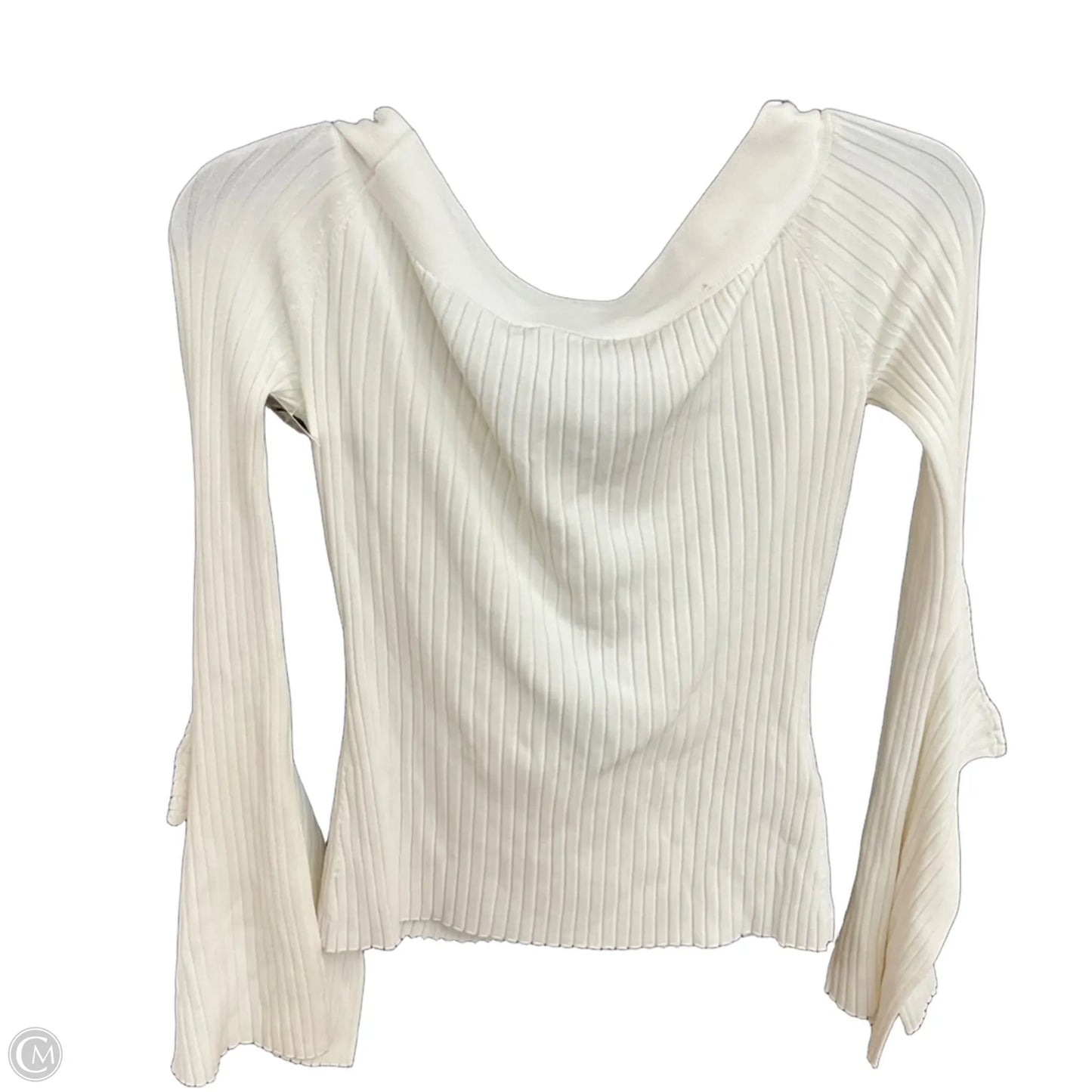 Top Long Sleeve By Bcbg In Cream, Size: M