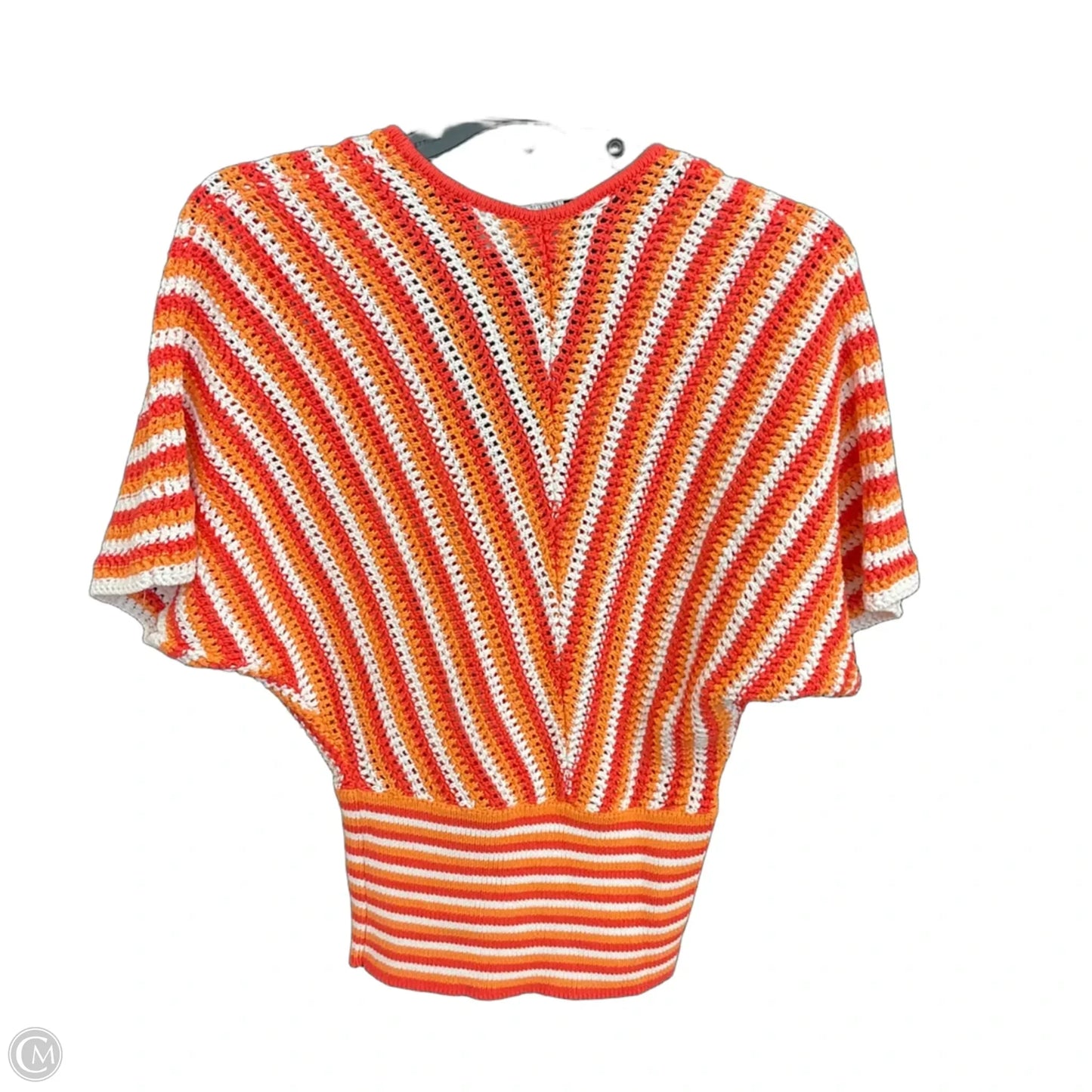 Sweater By Trina Turk In Orange & White, Size: S