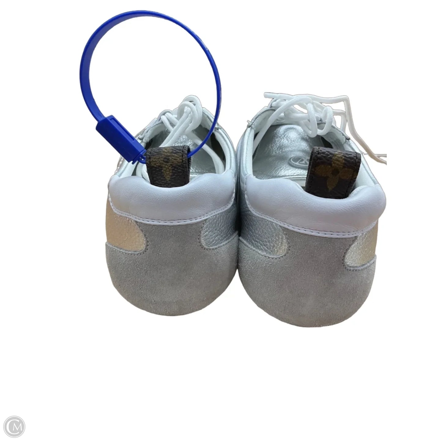 Shoes Luxury Designer By Louis Vuitton In Silver, Size: 8