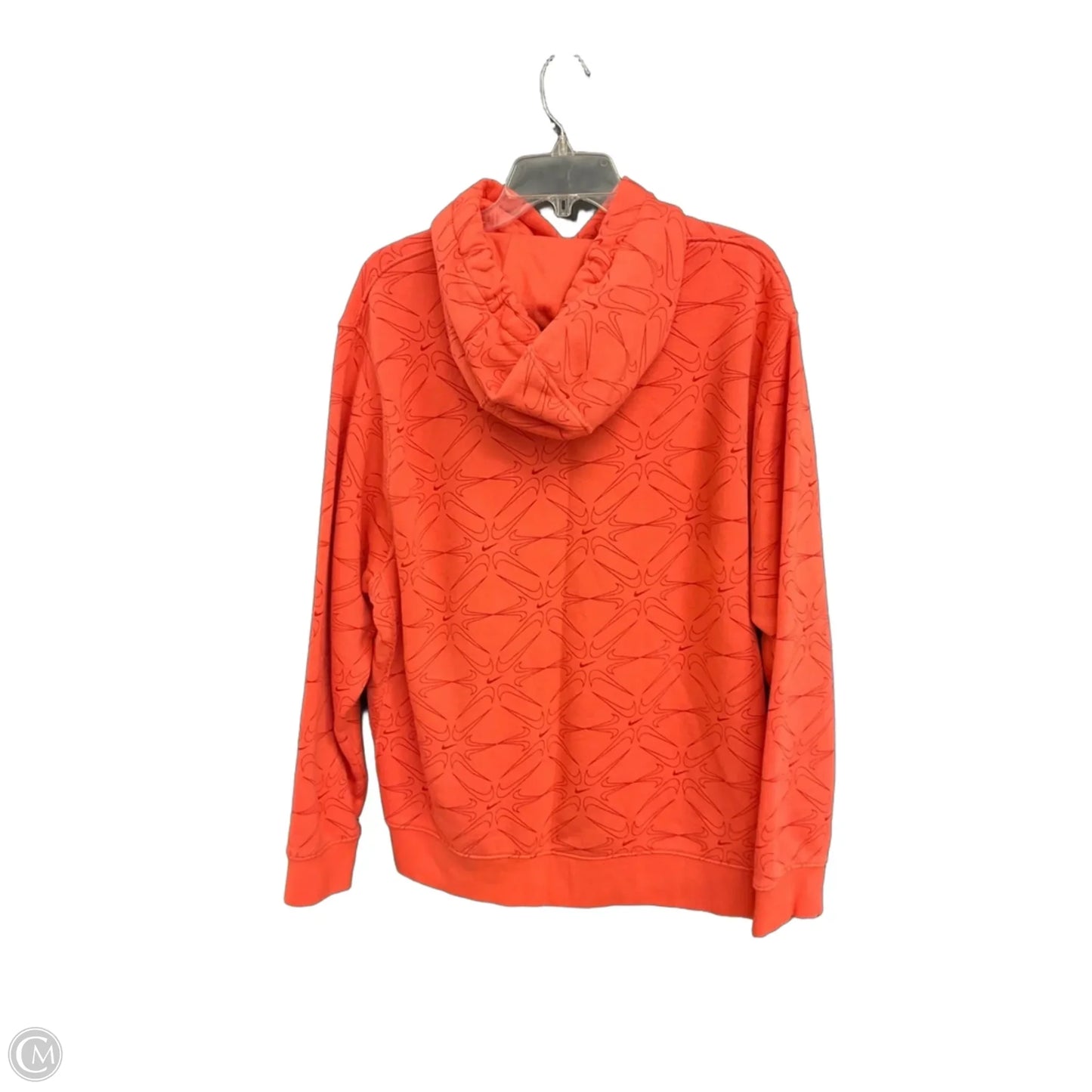 Sweatshirt Hoodie By Nike Apparel In Orange, Size: Xl