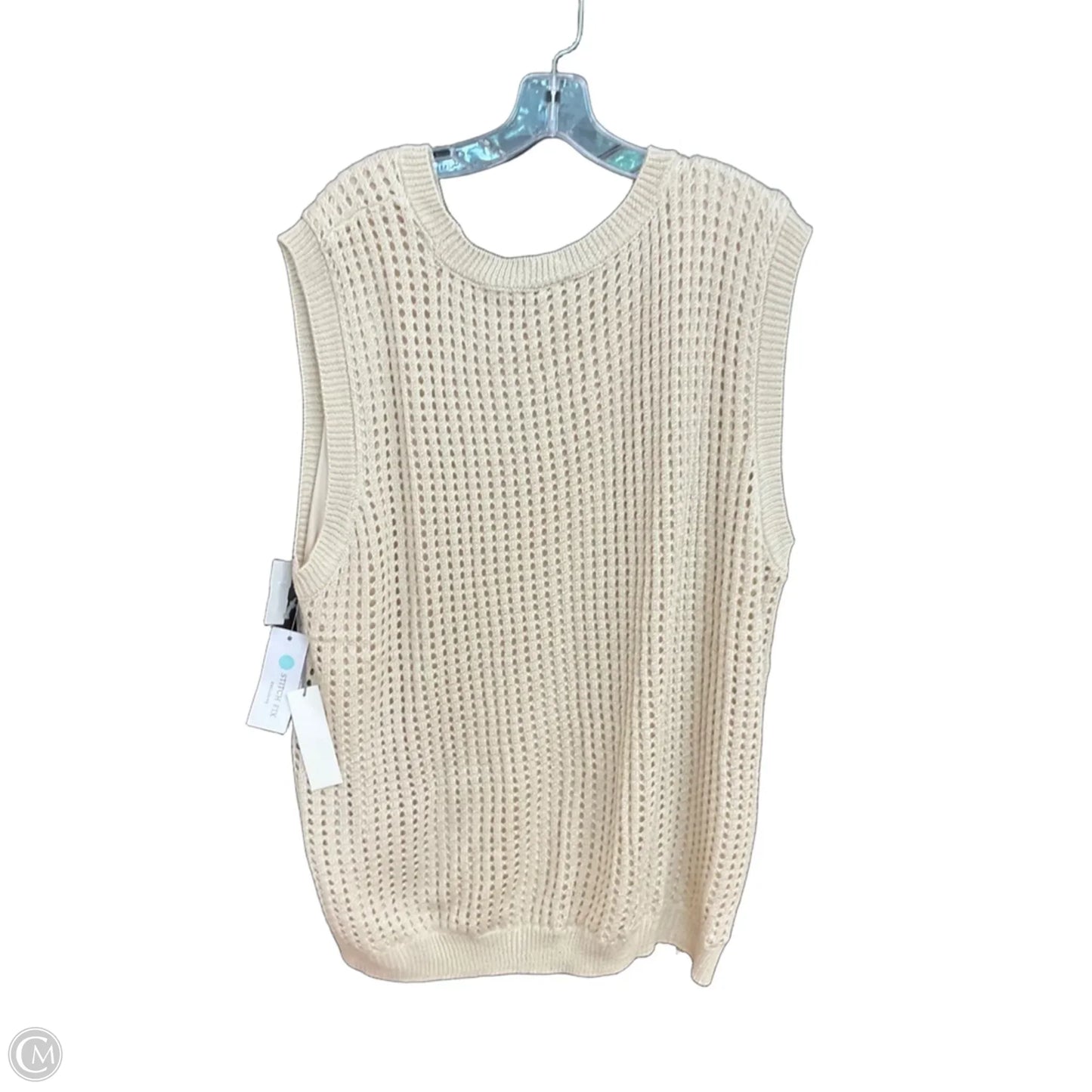 Top Short Sleeve By Nine Britton In Tan, Size: 3x