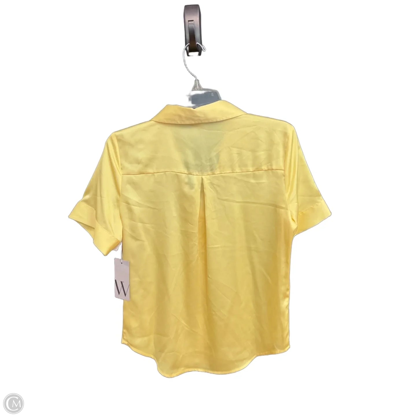 Top Short Sleeve By Worthington In Yellow, Size: S