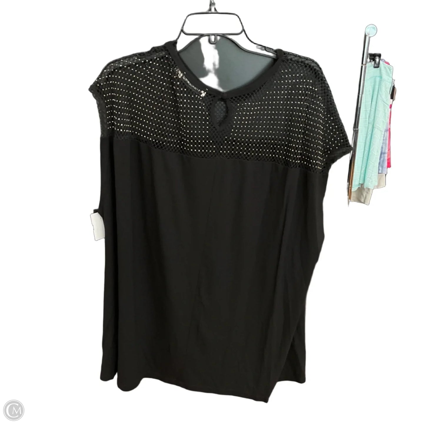 Top Short Sleeve Designer By Rebecca Minkoff In Black, Size: 3x