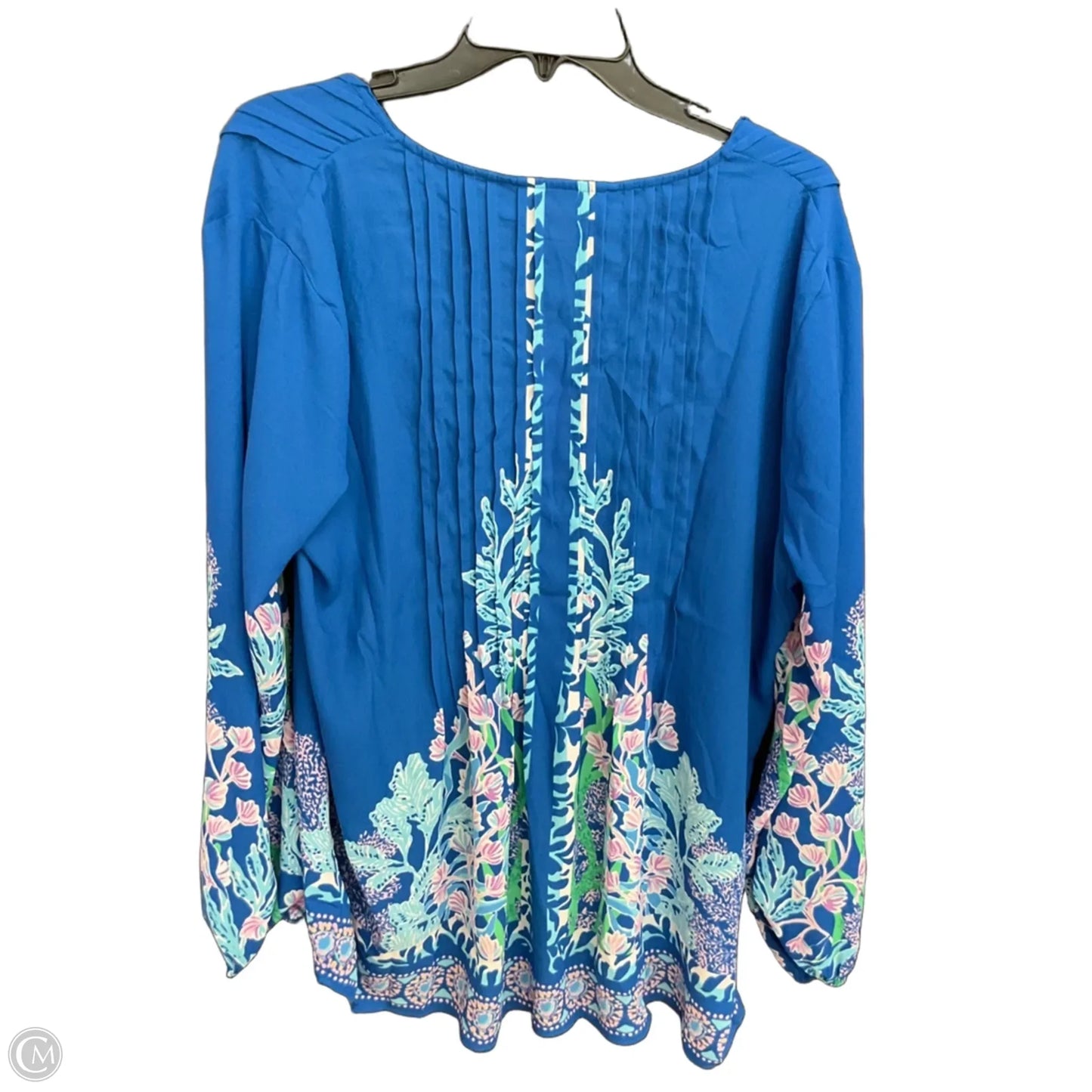 Top Long Sleeve Designer By Lilly Pulitzer In Blue, Size: Xl