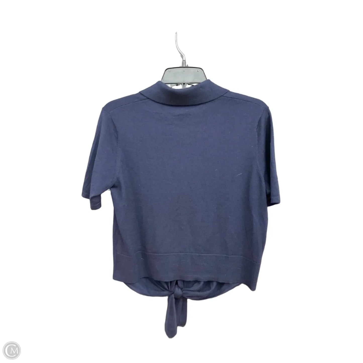 Top Short Sleeve By Theory In Navy, Size: S