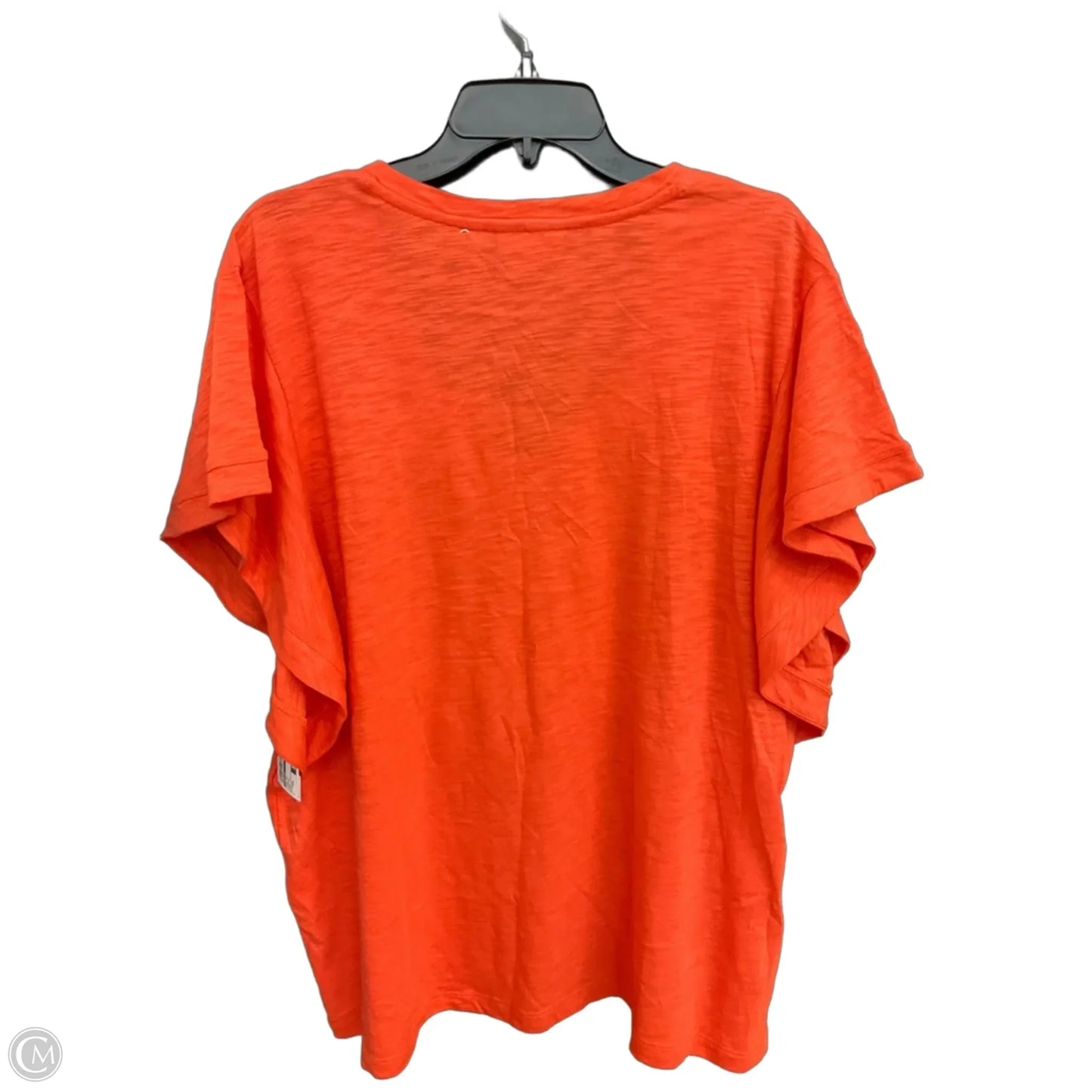 Top Short Sleeve By Chicos In Orange, Size: Xxl