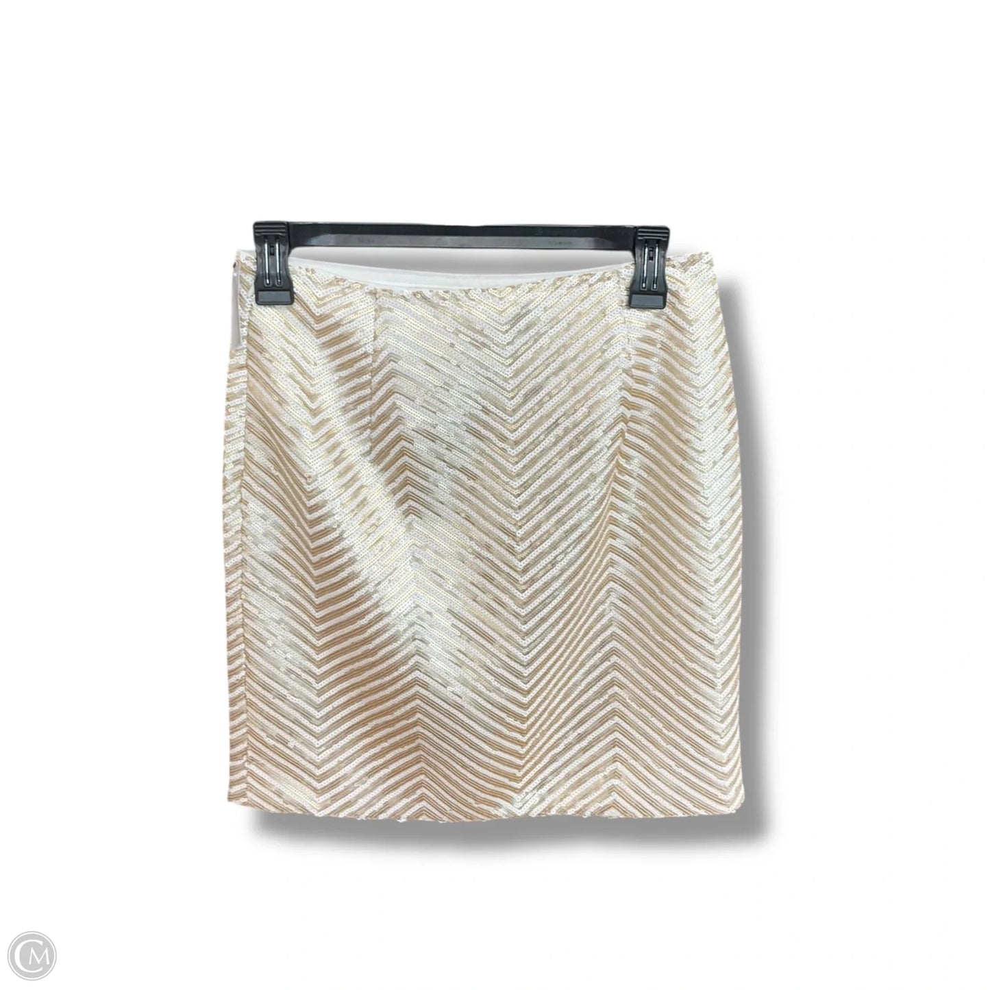 Skirt Mini & Short By Banana Republic In Gold & White, Size: 0p