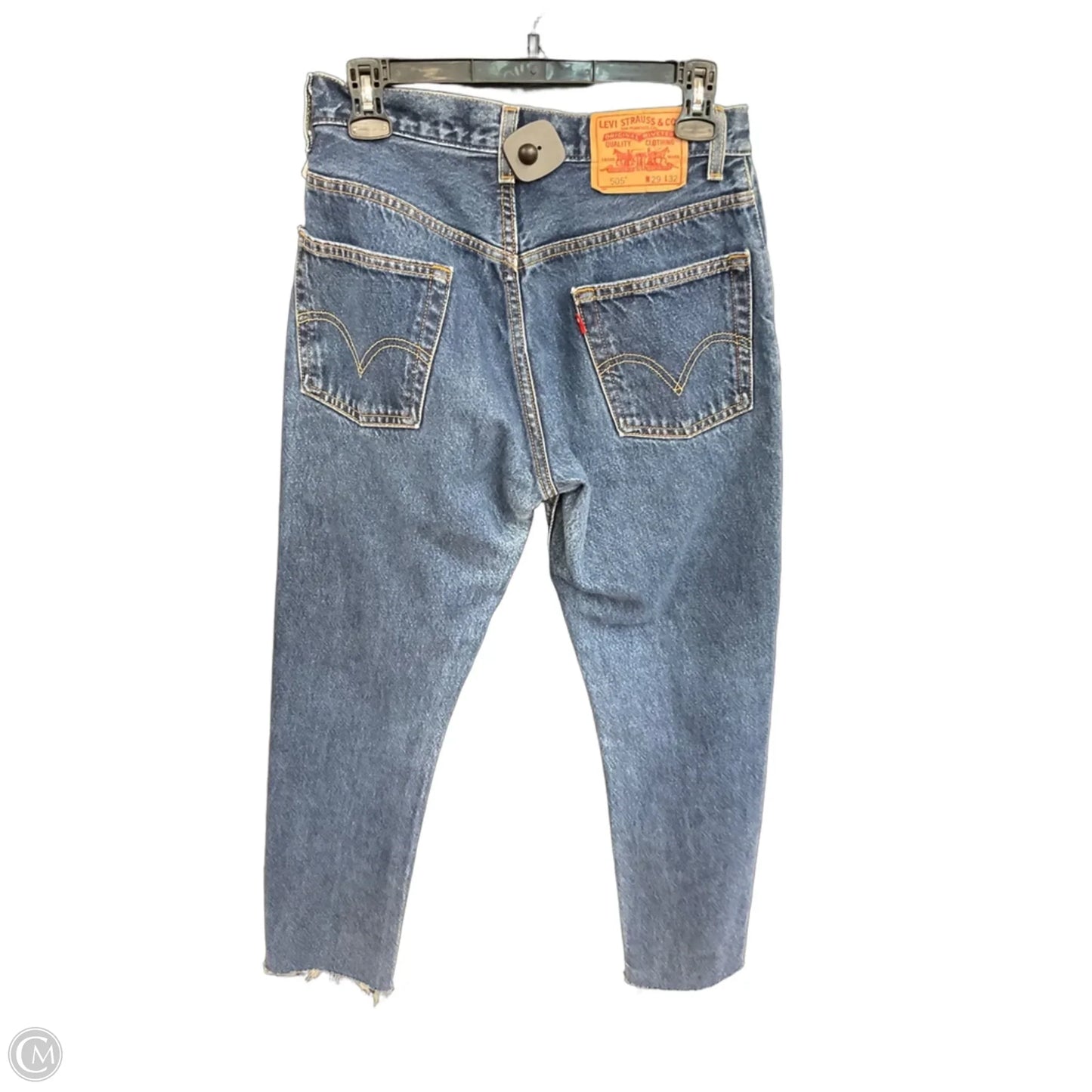 Jeans Straight By Levis In Blue Denim, Size: 8