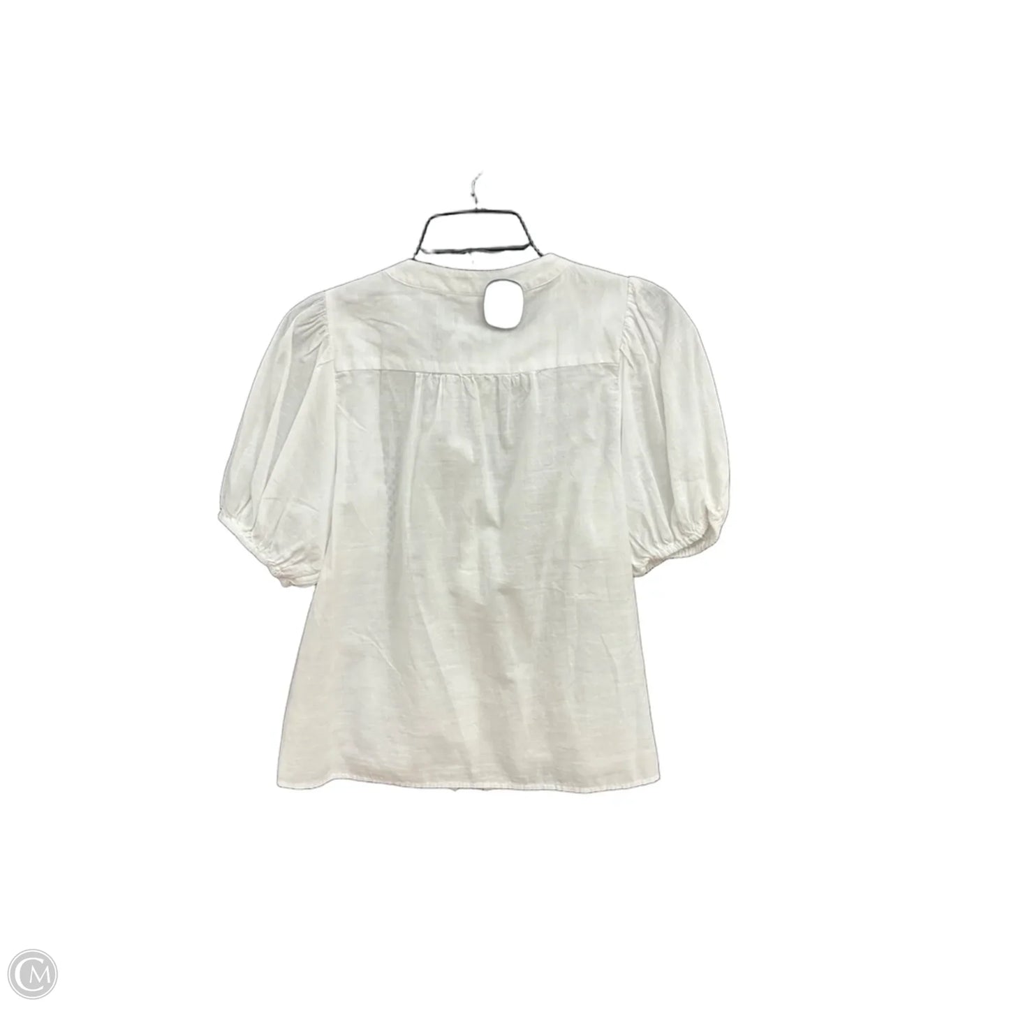 Blouse Short Sleeve By Inc In White, Size: S