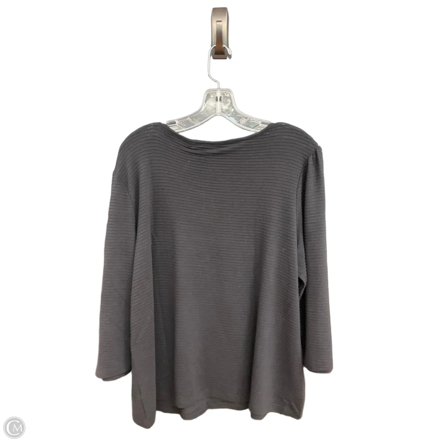 Top 3/4 Sleeve By Liz Claiborne In Black, Size: Xl