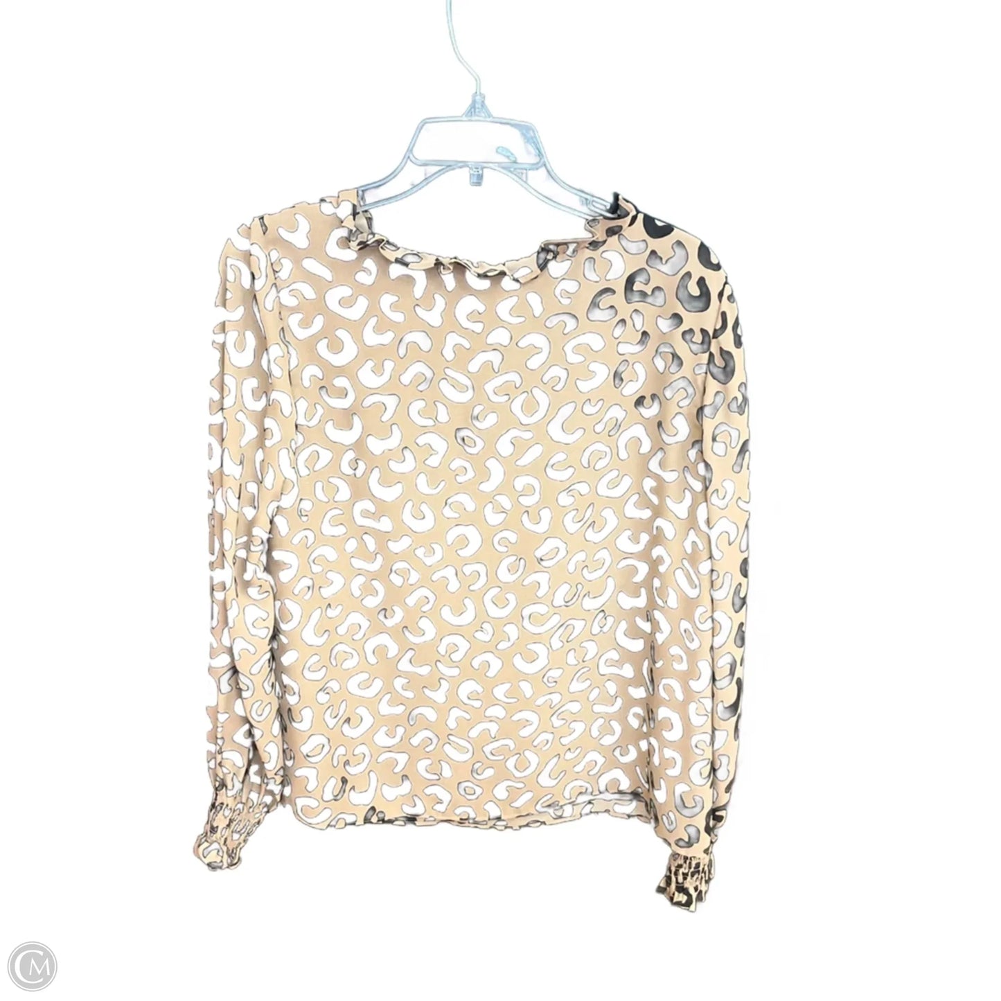 Top Long Sleeve Designer By Kate Spade In Animal Print, Size: S