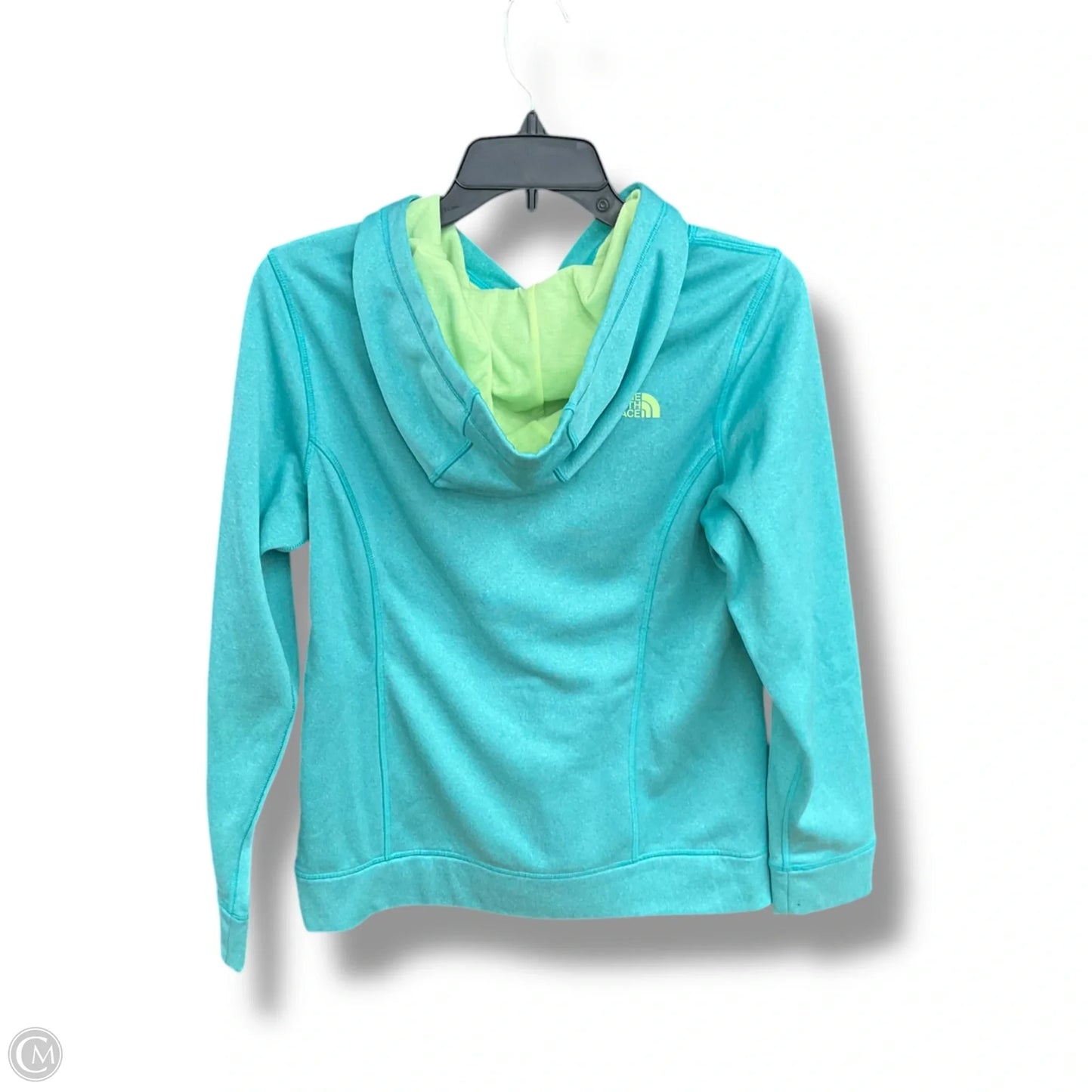 Athletic Top Long Sleeve Hoodie By The North Face In Green, Size: S