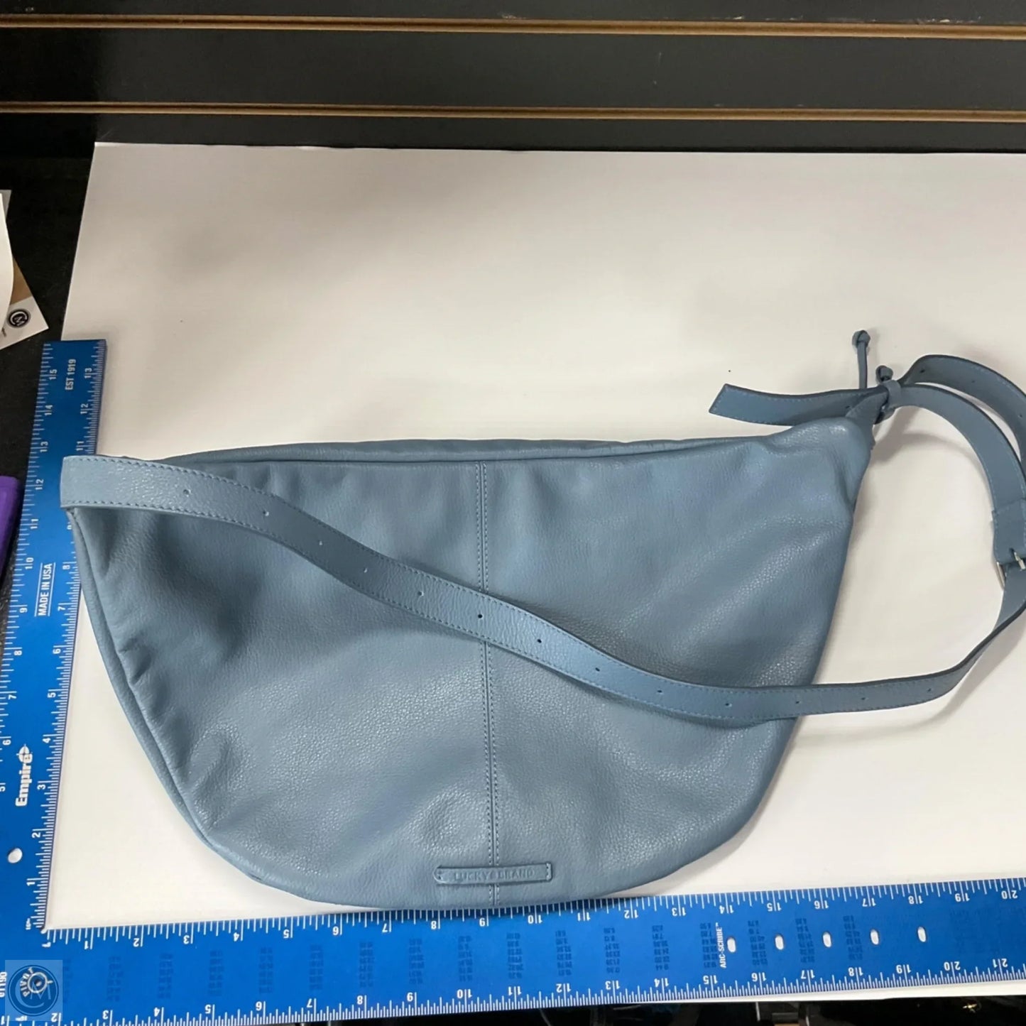 Crossbody Leather By Lucky Brand, Size: Large