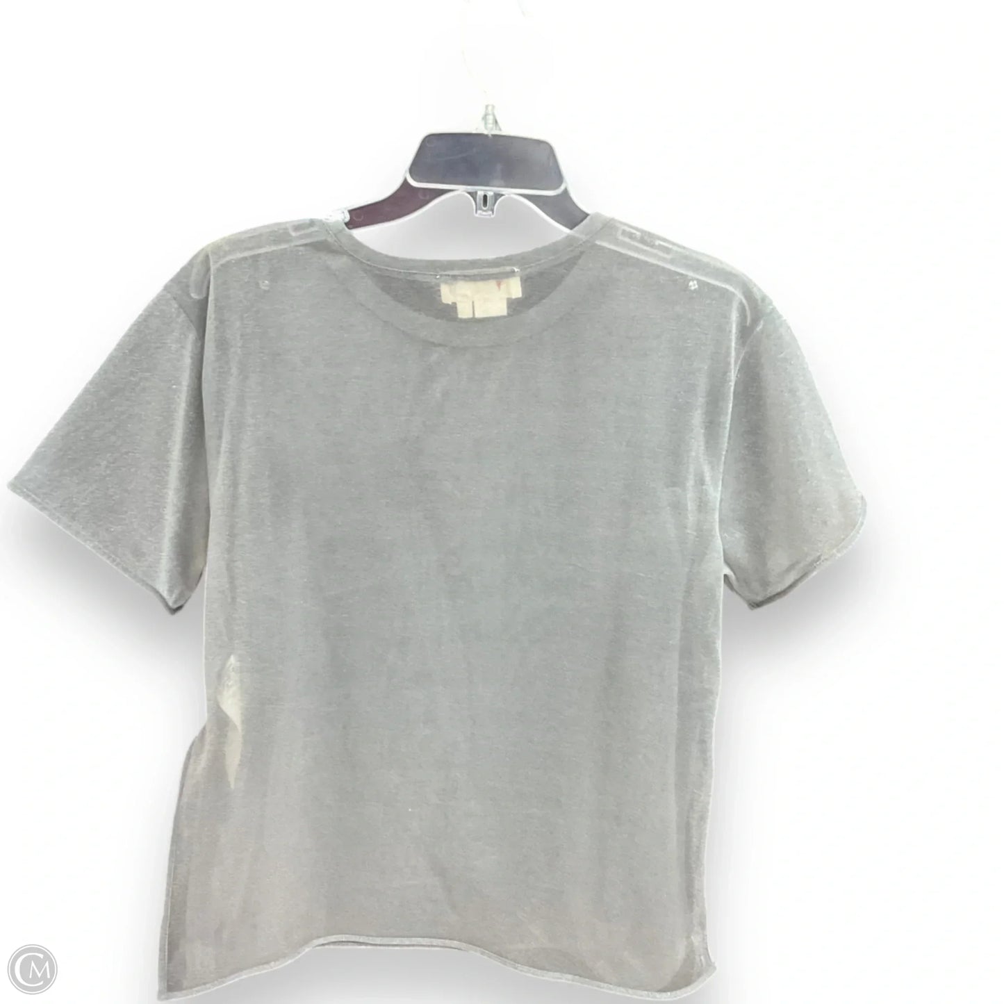 Top Short Sleeve By Anthropologie In Grey, Size: S