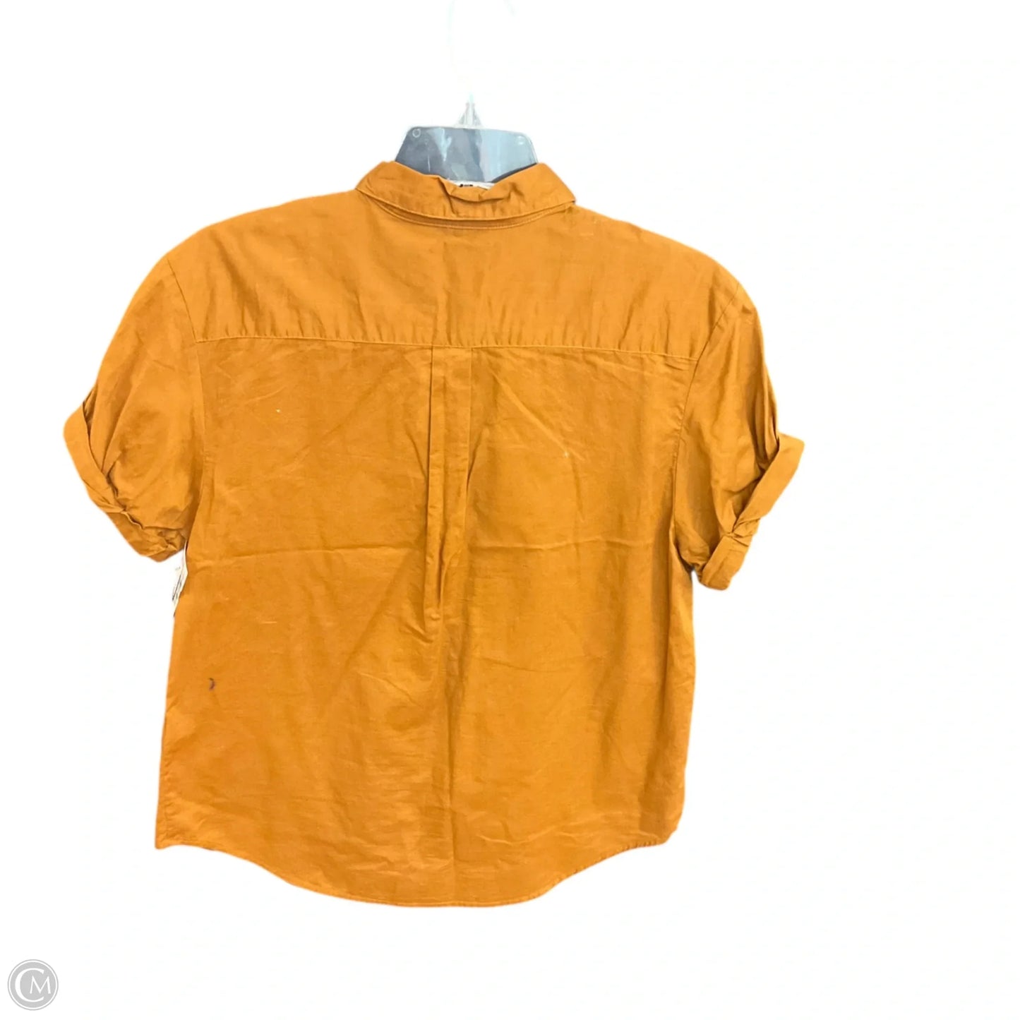 Blouse Short Sleeve By Gap In Brown, Size: Xs