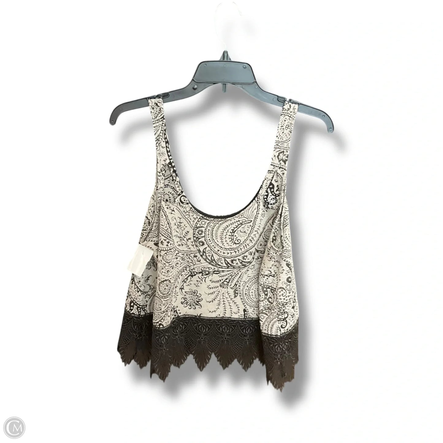 Top Sleeveless By Free People In Black & Grey, Size: M