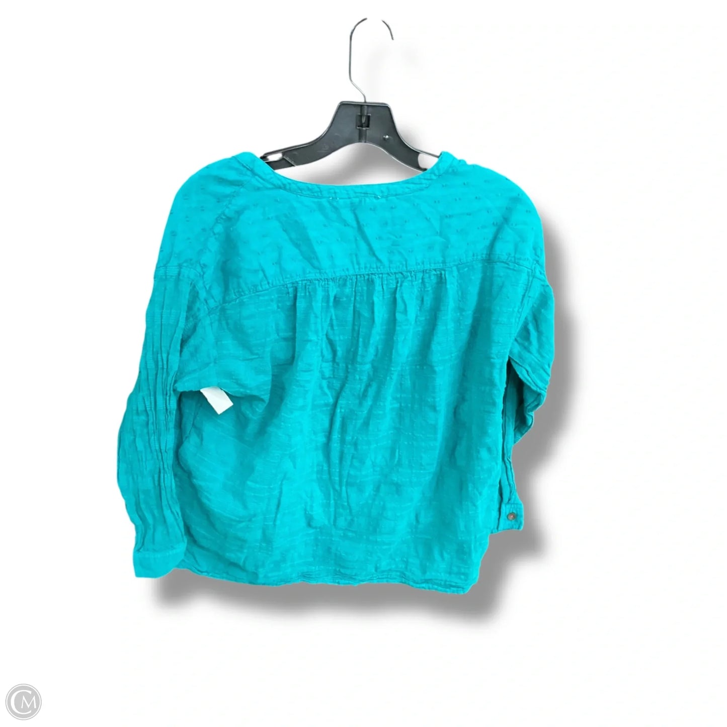 Top 3/4 Sleeve By Pilcro In Teal, Size: Xxs