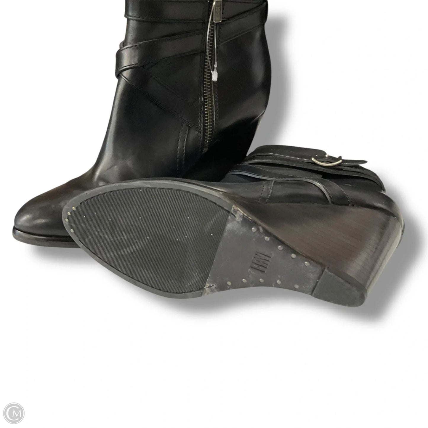 Boots Designer By Frye In Black, Size: 8