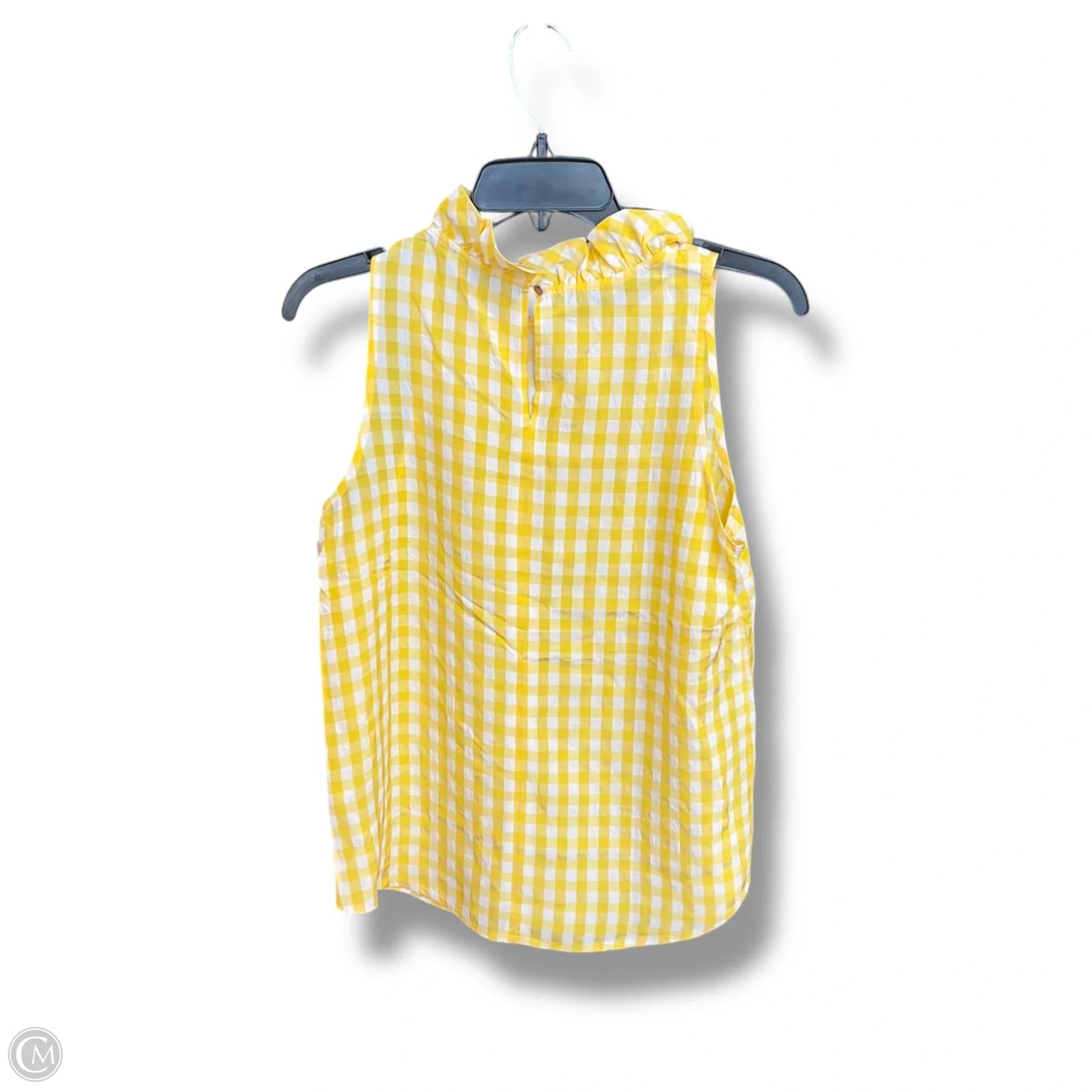 Top Sleeveless By J. Crew In White & Yellow, Size: Xs