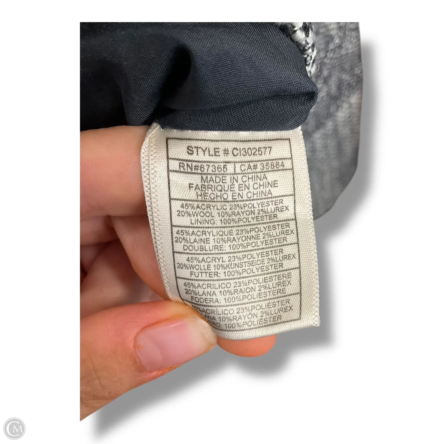 Jacket Moto By Cupcakes And Cashmere In Blue & White, Size: L