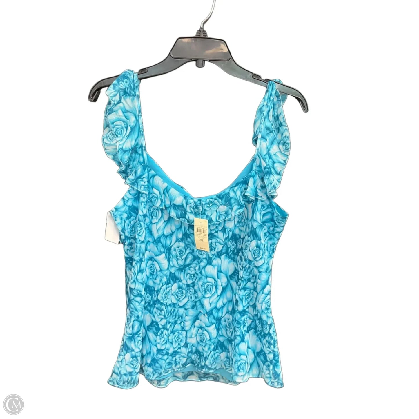 Top Sleeveless By Ann Taylor In Blue, Size: Xl