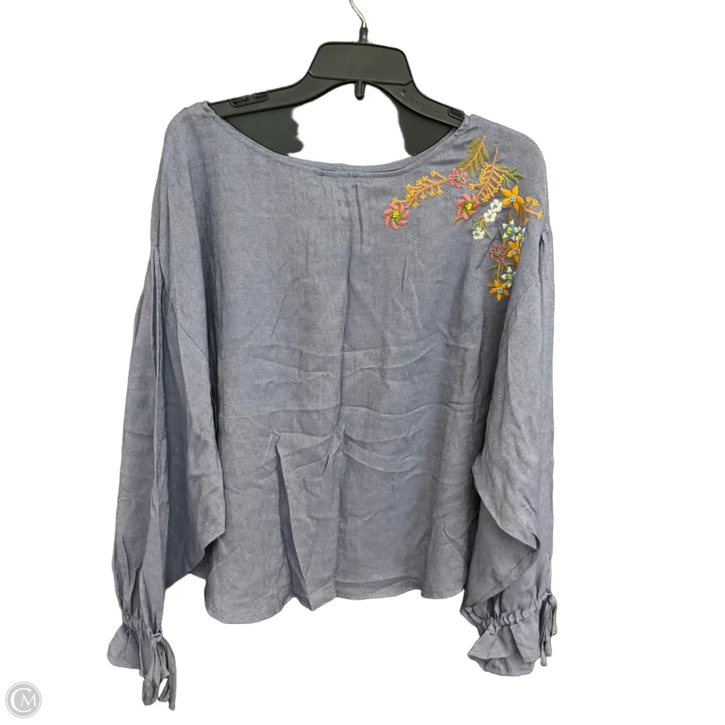 Top Long Sleeve By Lucky Brand In Blue, Size: L