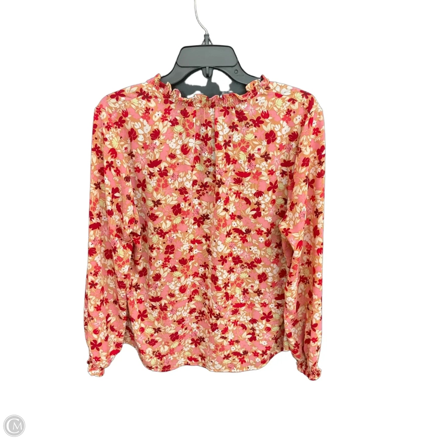 Blouse Long Sleeve By Nanette By Nanette Lepore In Floral Print, Size: L