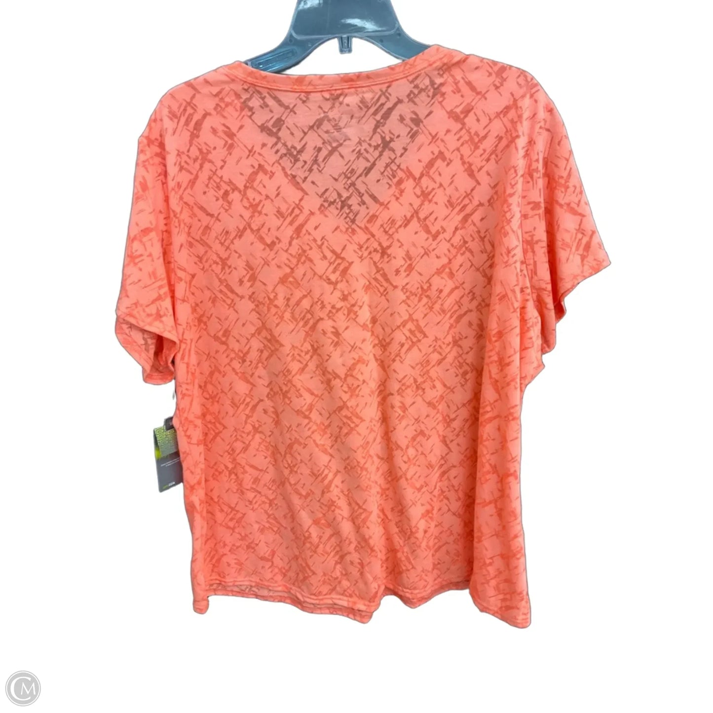 Athletic Top Short Sleeve By Tek Gear In Orange, Size: 2x