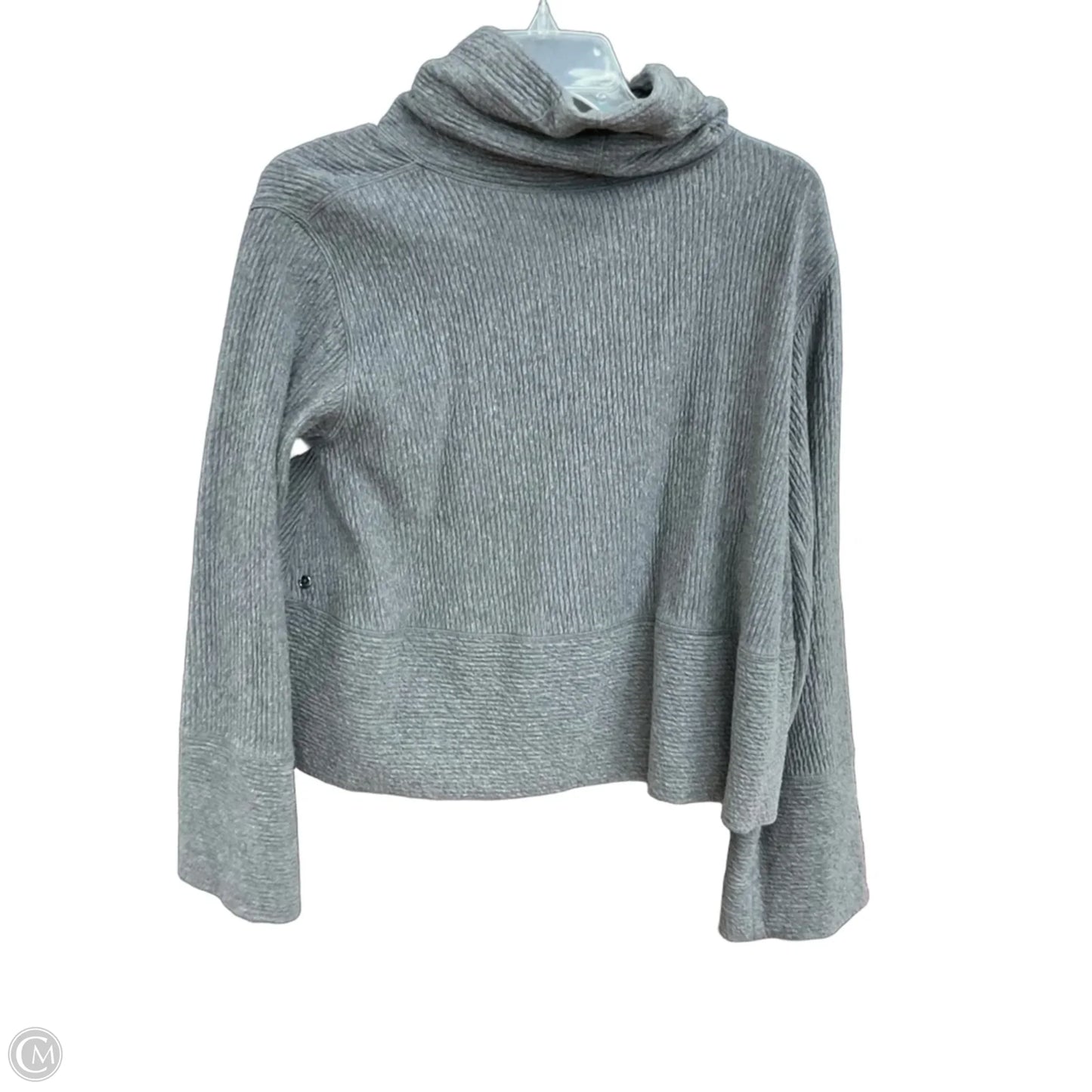 Athletic Top Long Sleeve Collar By Lululemon In Grey, Size: Xs