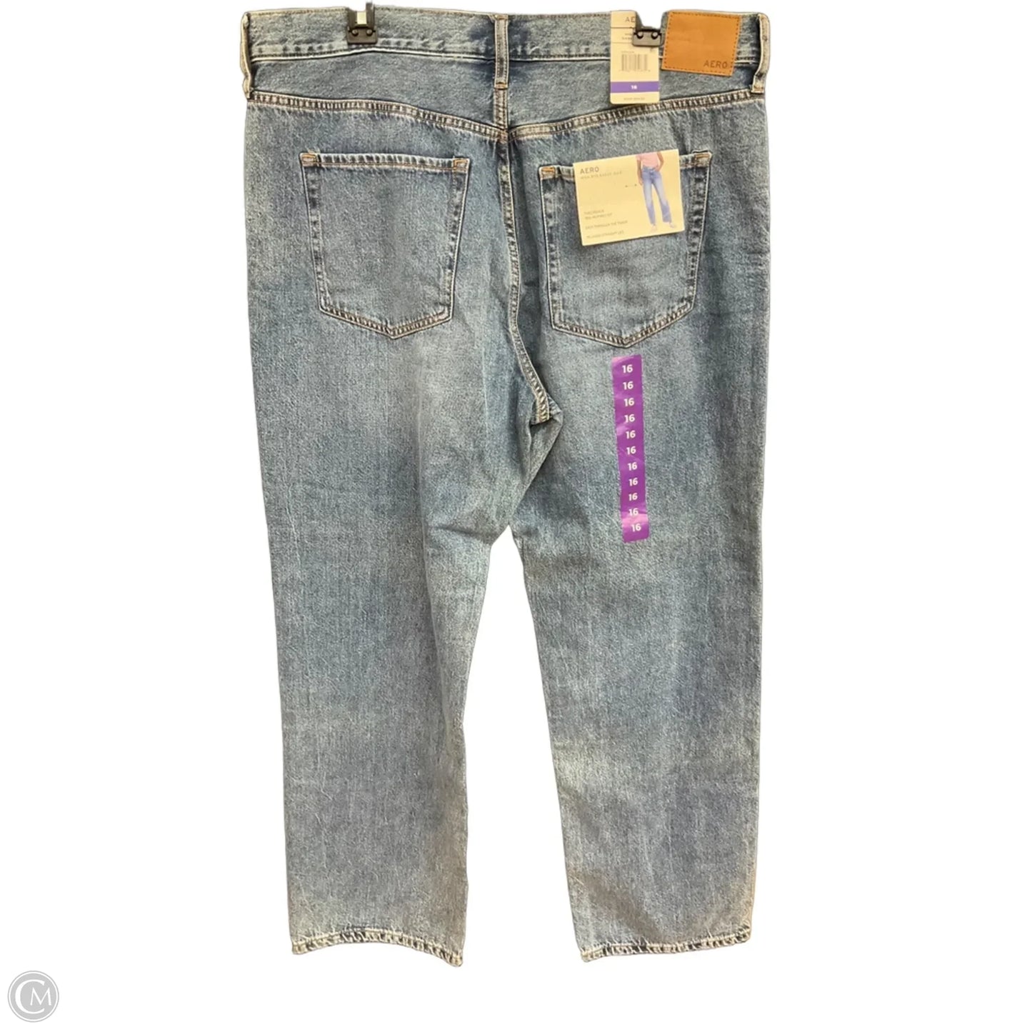Jeans Straight By Aeropostale In Blue Denim, Size: 16