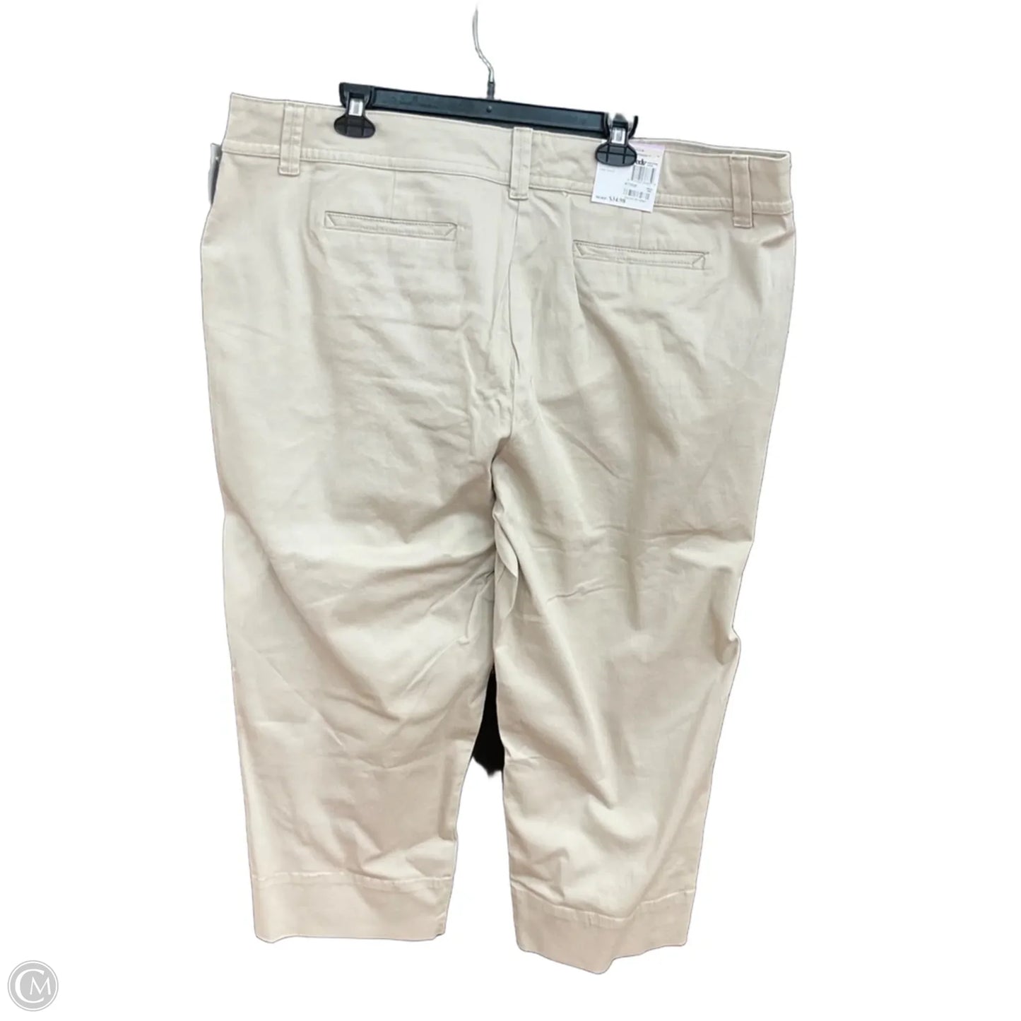 Pants Cropped By Charter Club In Cream, Size: 22