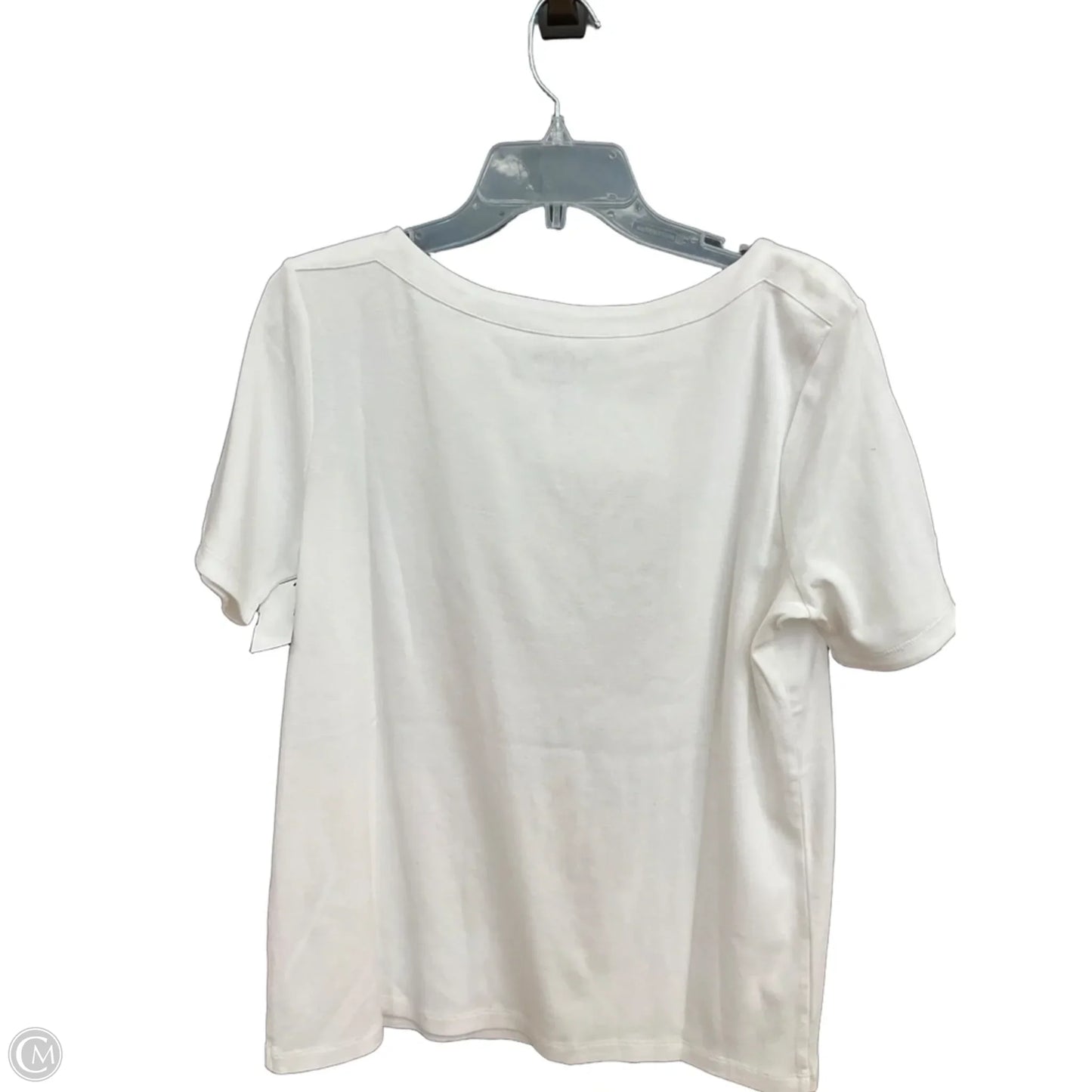 Top Short Sleeve By Chicos In White, Size: L