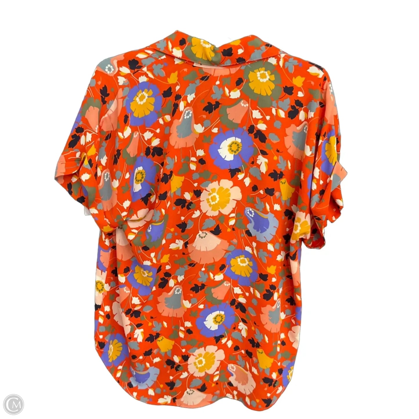 Top Short Sleeve By Cabi In Floral Print, Size: S