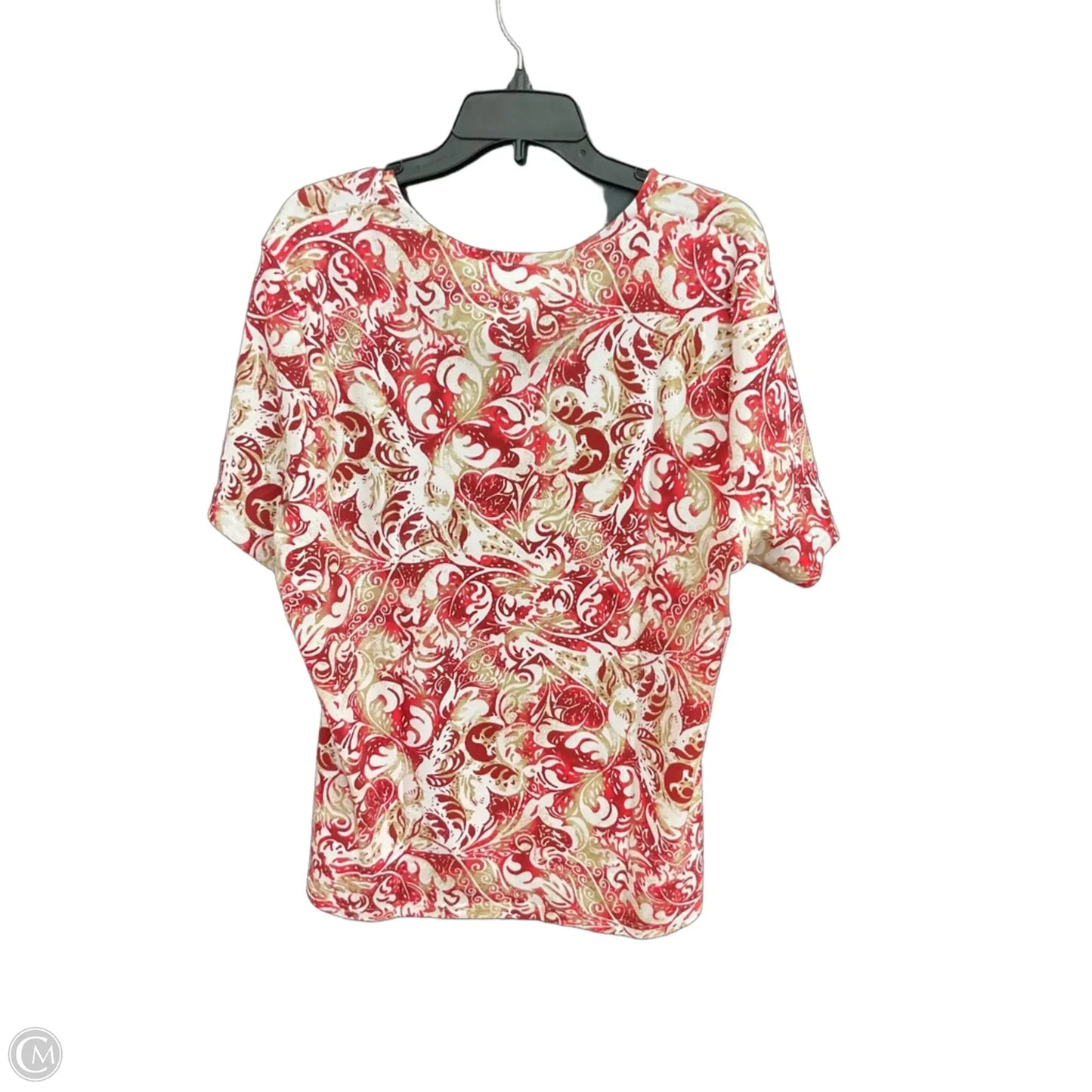 Top Short Sleeve By Karen Scott In Floral Print, Size: 2x