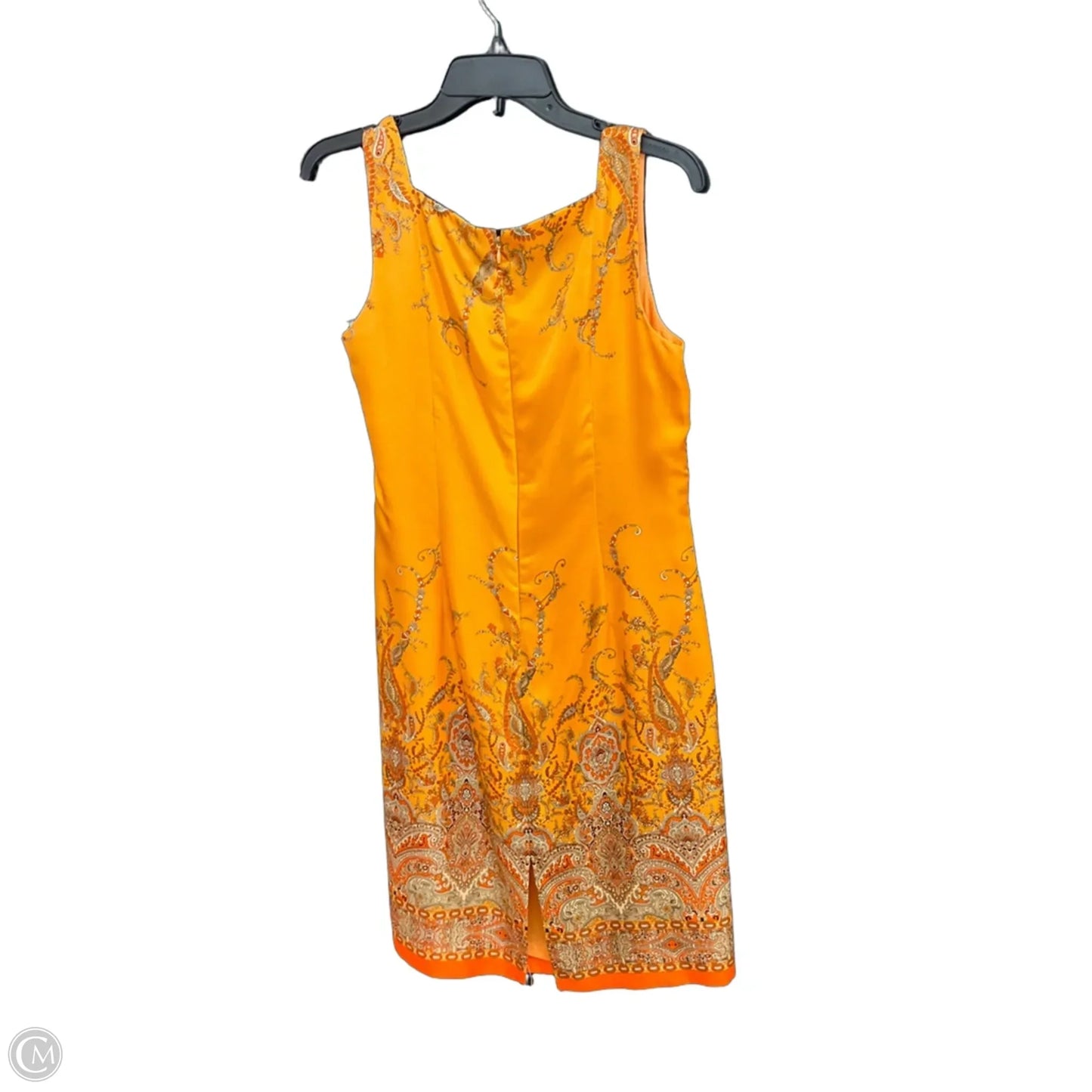Dress Casual Midi By Ann Taylor In Orange, Size: L
