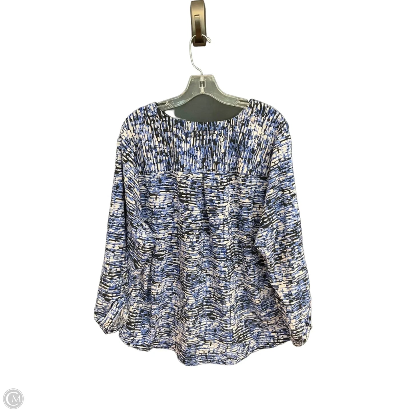 Top Long Sleeve By Laura Scott In Blue, Size: 2x